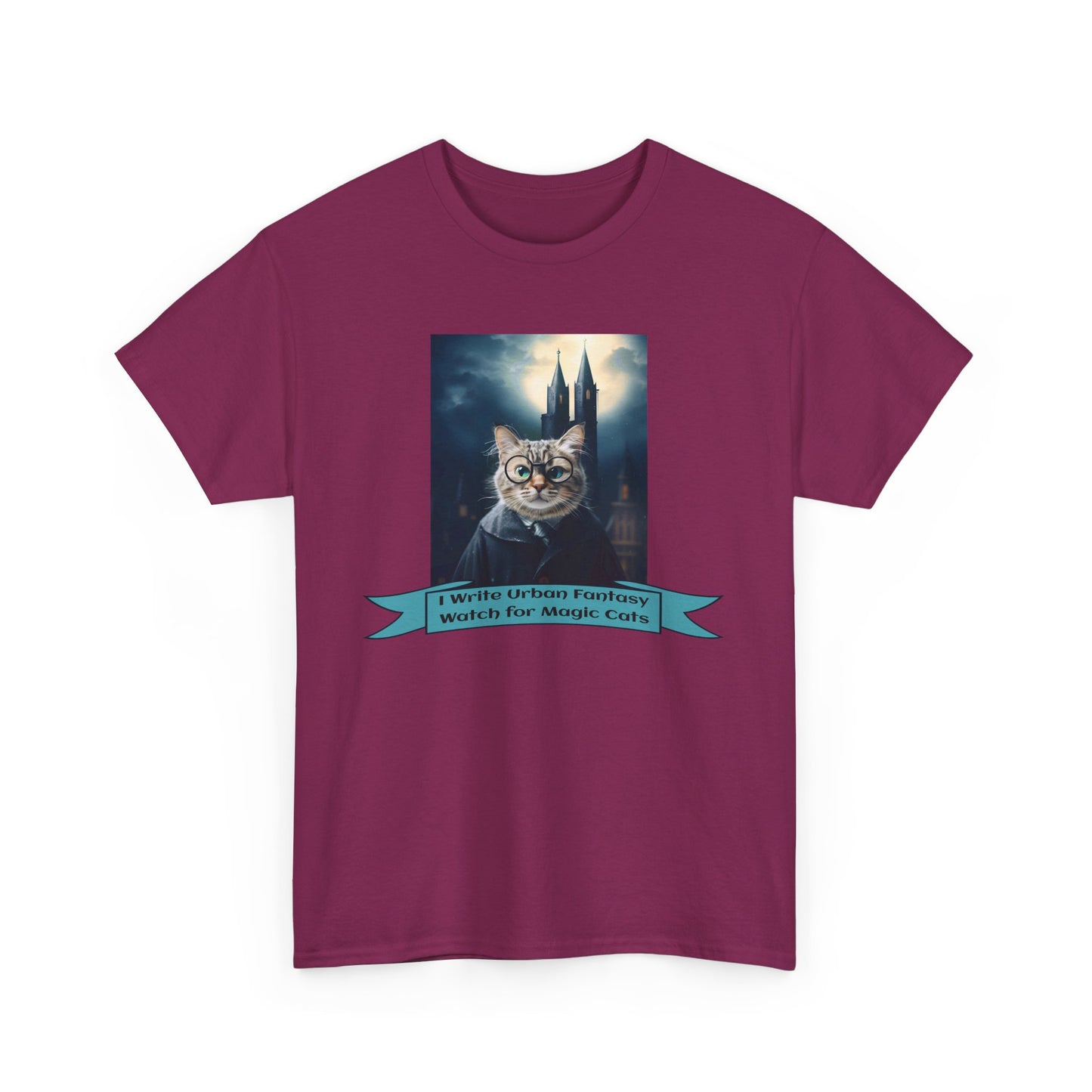 Magic Cats Unisex Heavy Cotton Tee - Whimsical Cat Design for Animal Lovers