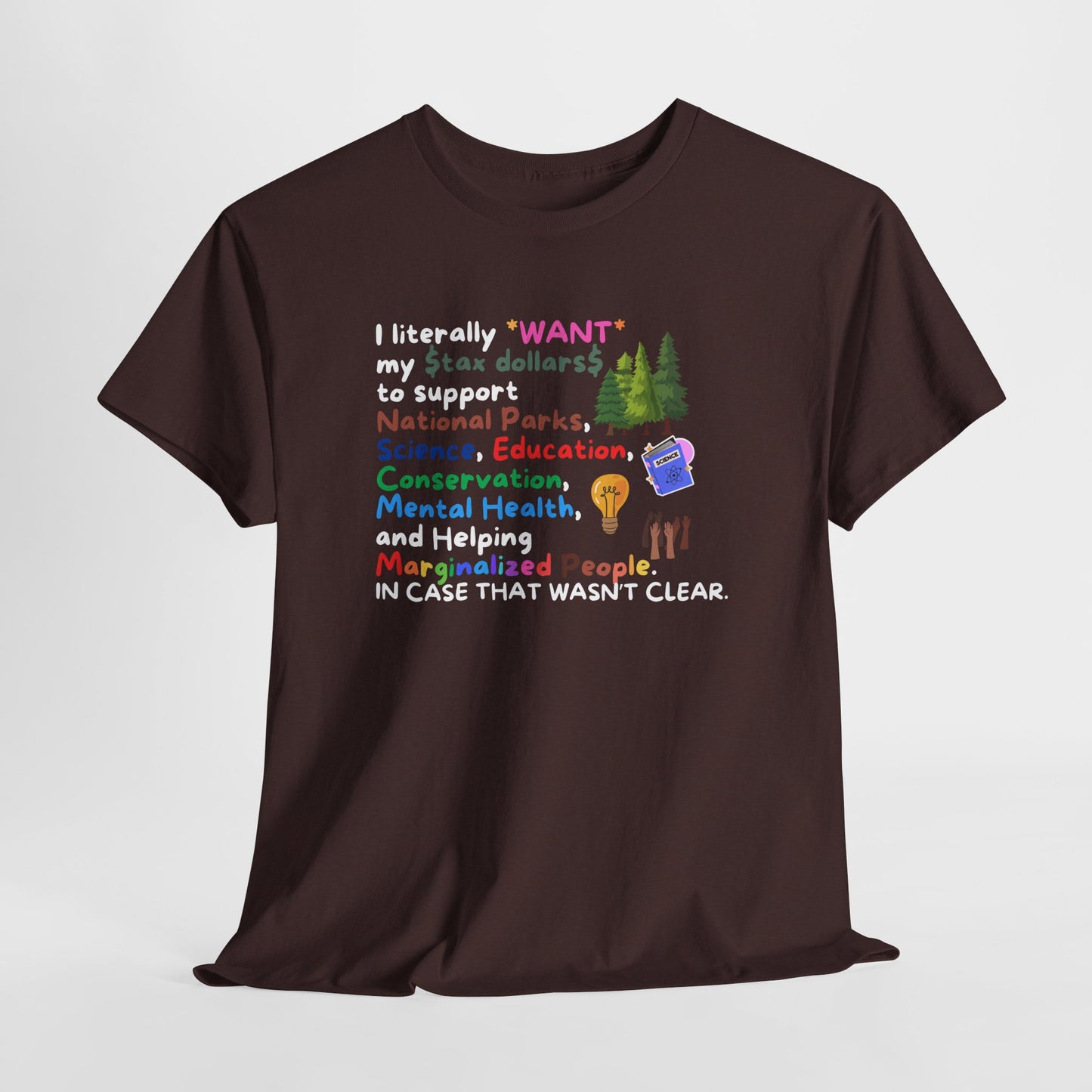 Supportive Unisex Heavy Cotton Tee - Eco & Mental Health Advocacy