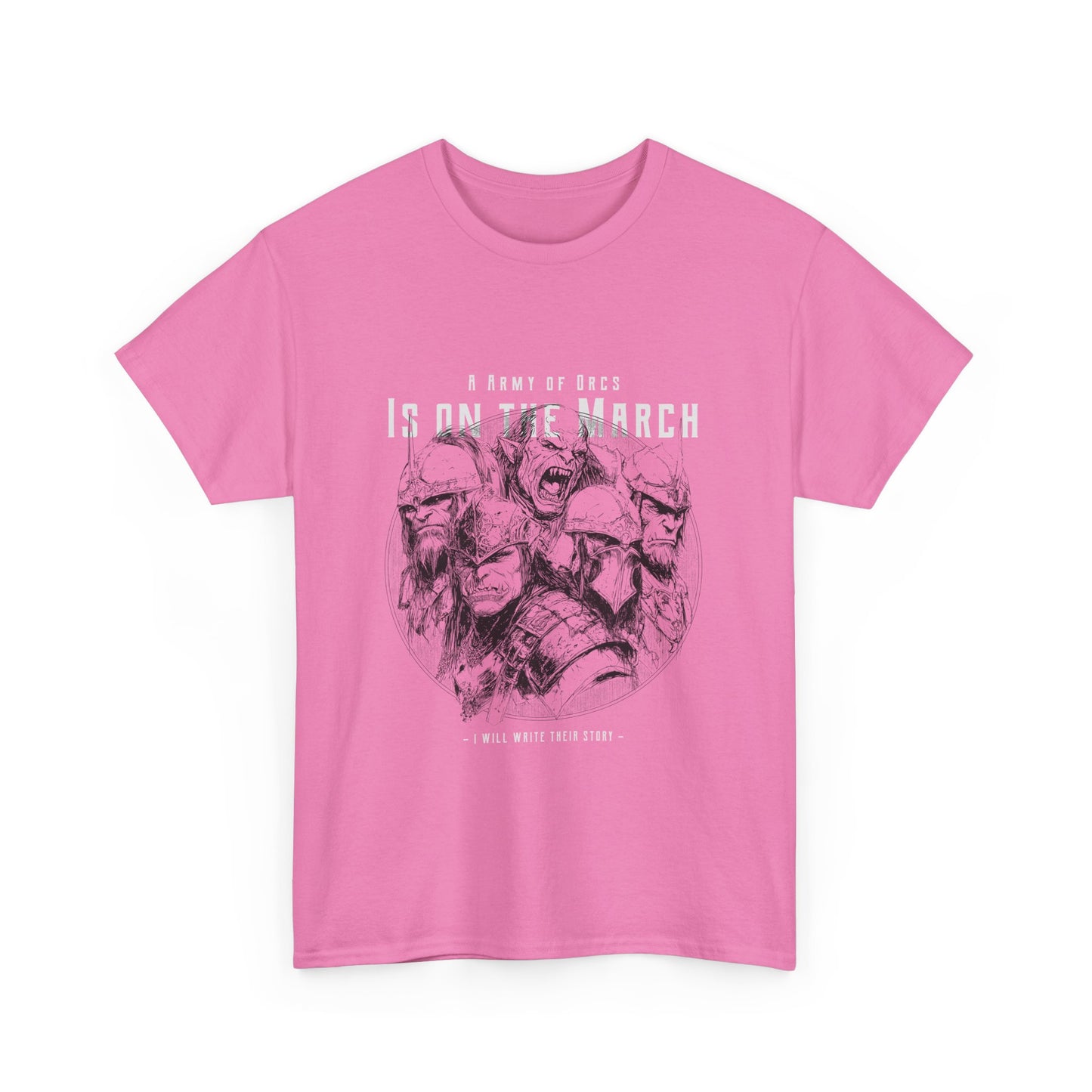 Unisex Heavy Cotton Tee - Fantasy Orc Graphic Tee for Adventure Novel Enthusiasts