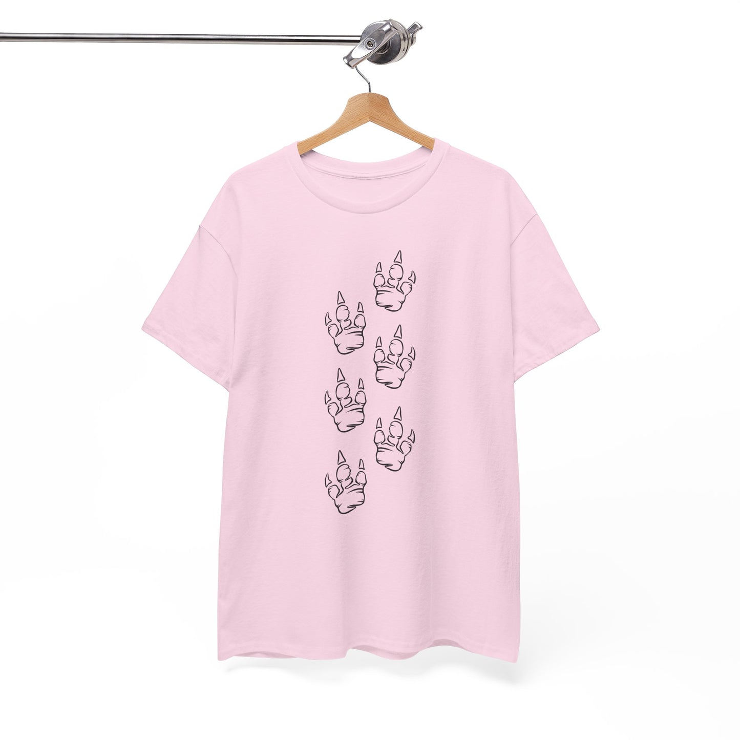 Creative Unisex Heavy Cotton Tee with Playful Dinosaur Print Design