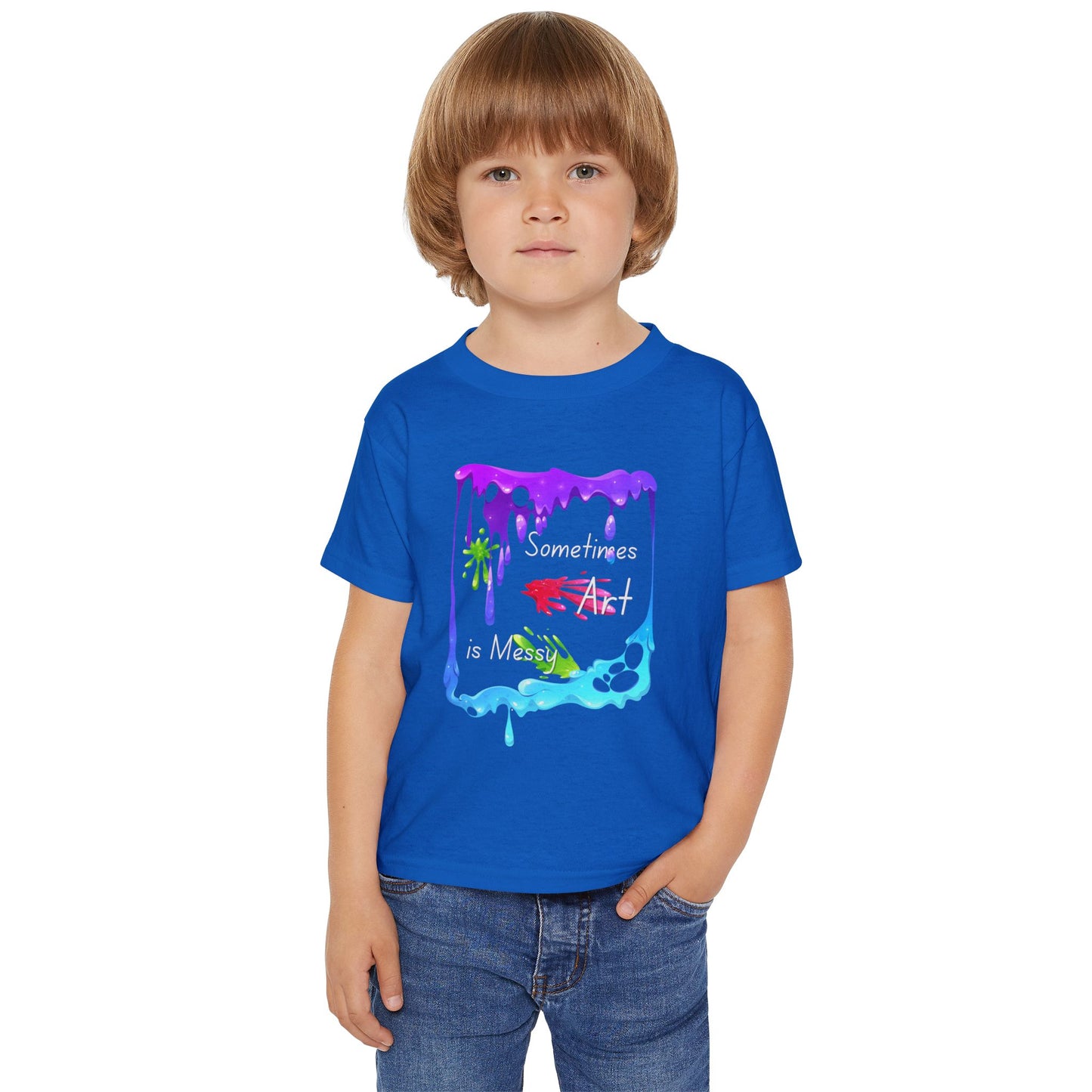 Toddler T-shirt - Sometimes art is messy