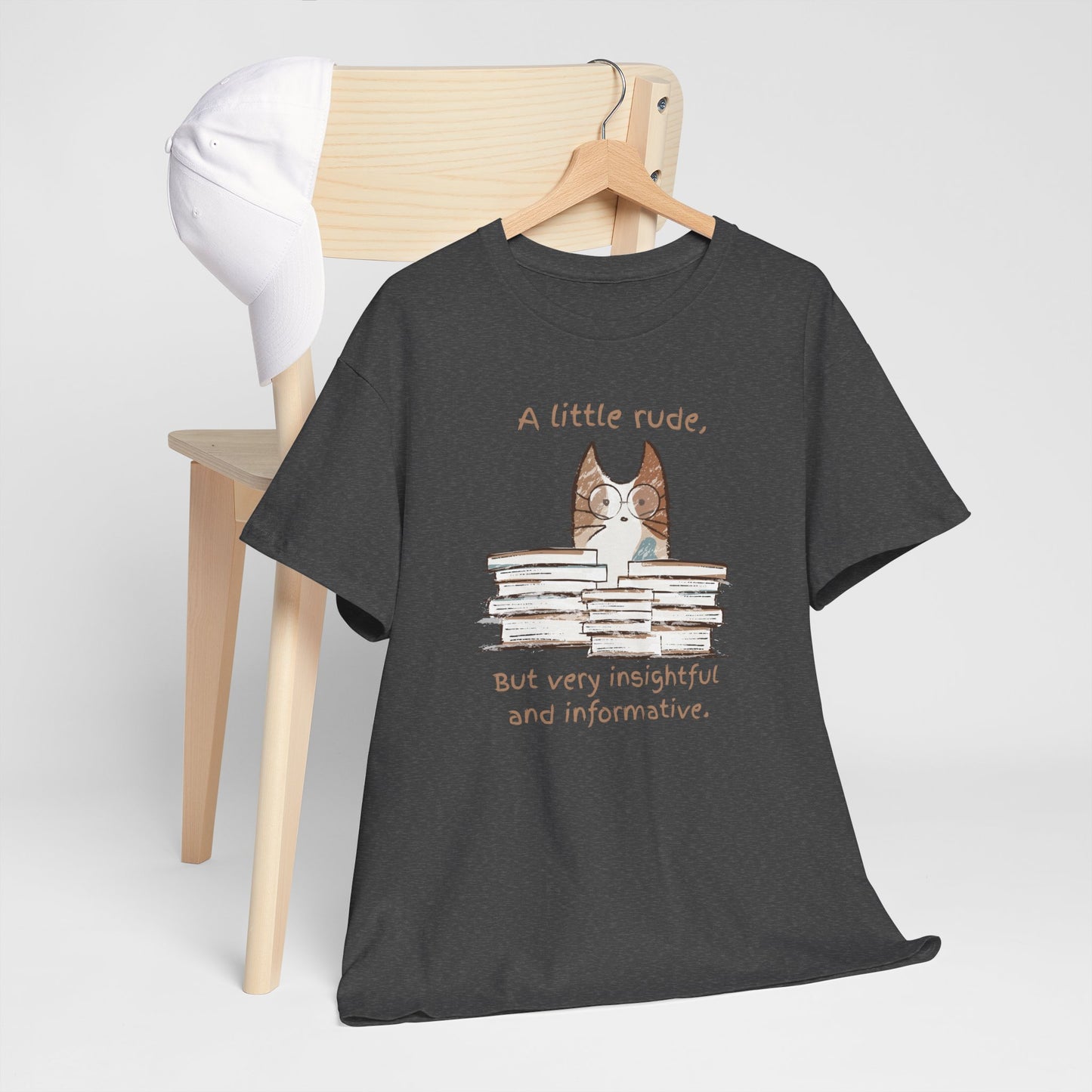 Insightful Rude Quote Tee, Unisex Cotton Tee, Quirky Book Lover Shirt, Funny Gift for Readers, Literary Humor Apparel