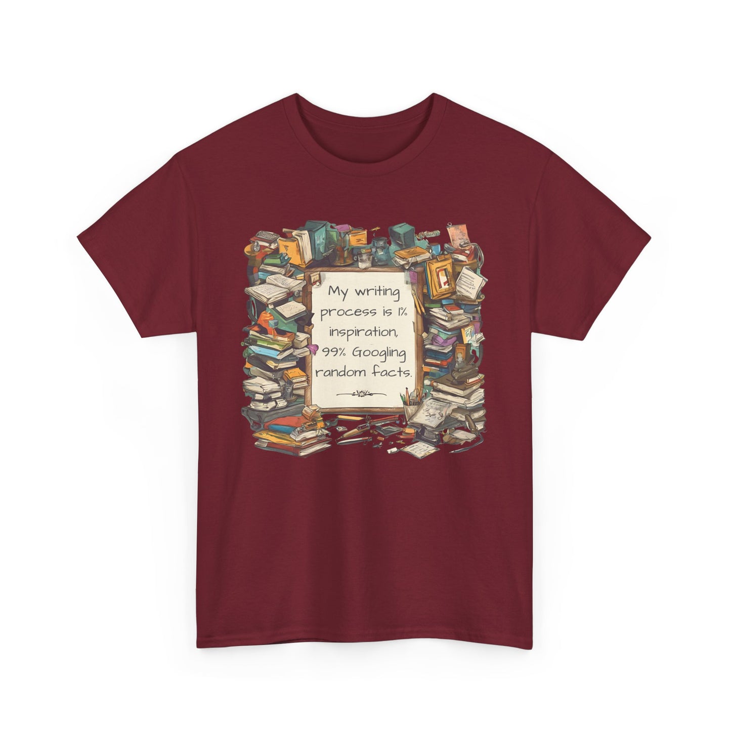 T-Shirt My Writing Process Inspiration Facts Tee