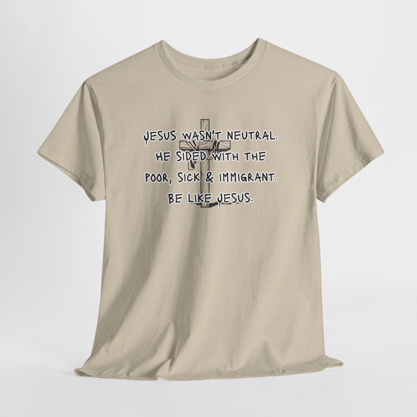 Unisex Heavy Cotton Tee - "Be Like Jesus" Inspirational Message Tee