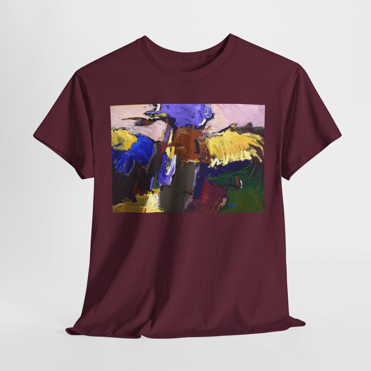 Abstract Art Unisex Heavy Cotton Tee - Unique Graphic T-Shirt for Art Lovers
