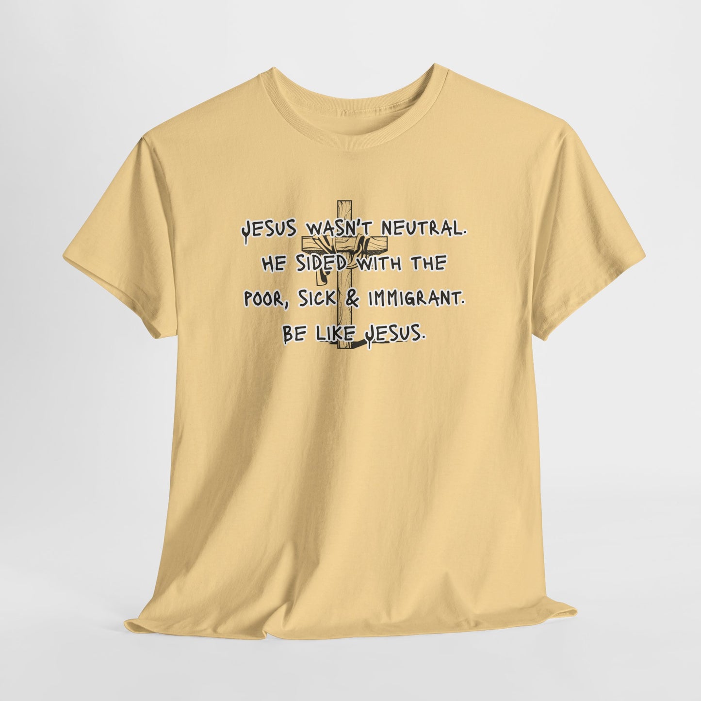 Unisex Heavy Cotton Tee - "Be Like Jesus" Inspirational Message Tee
