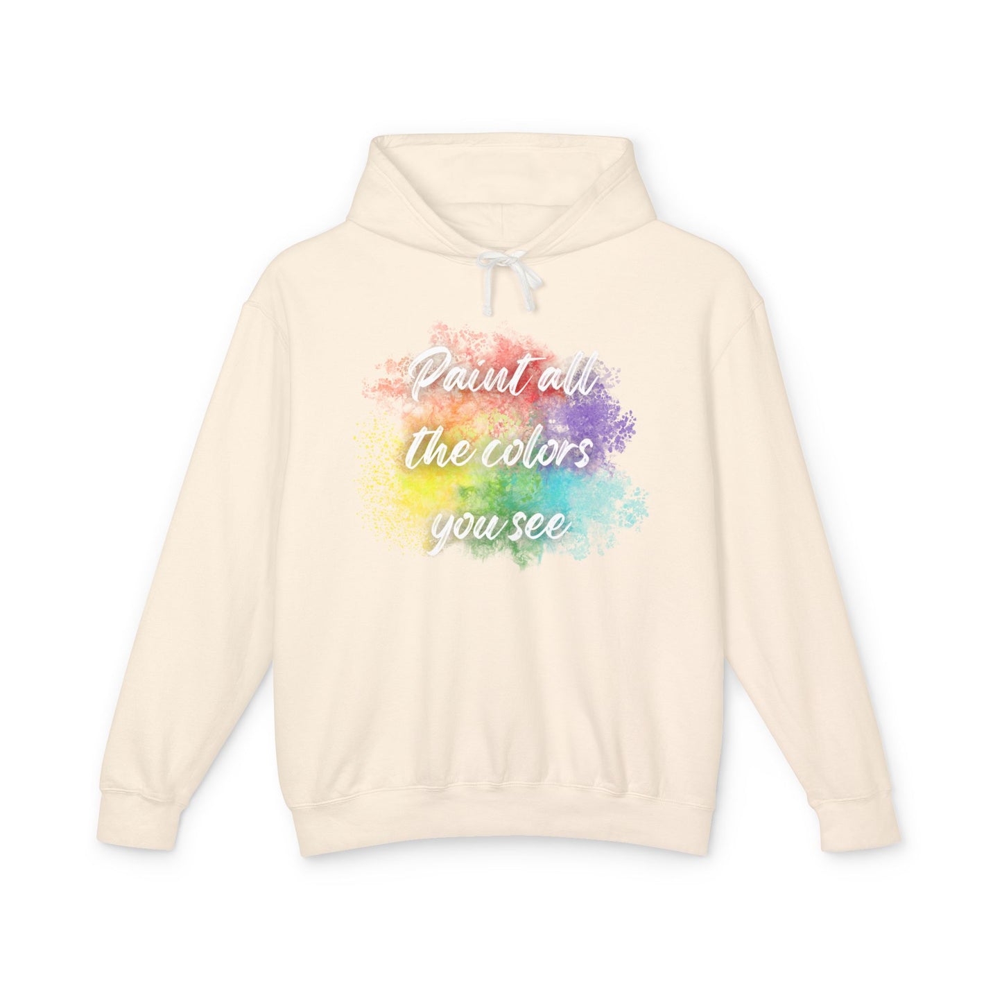 Colorful Artistic Hooded Sweatshirt - Inspirational Gift, Unisex Pullover, Cozy Layer for Art Lovers, Birthday, Casual Wear, Pastel Design