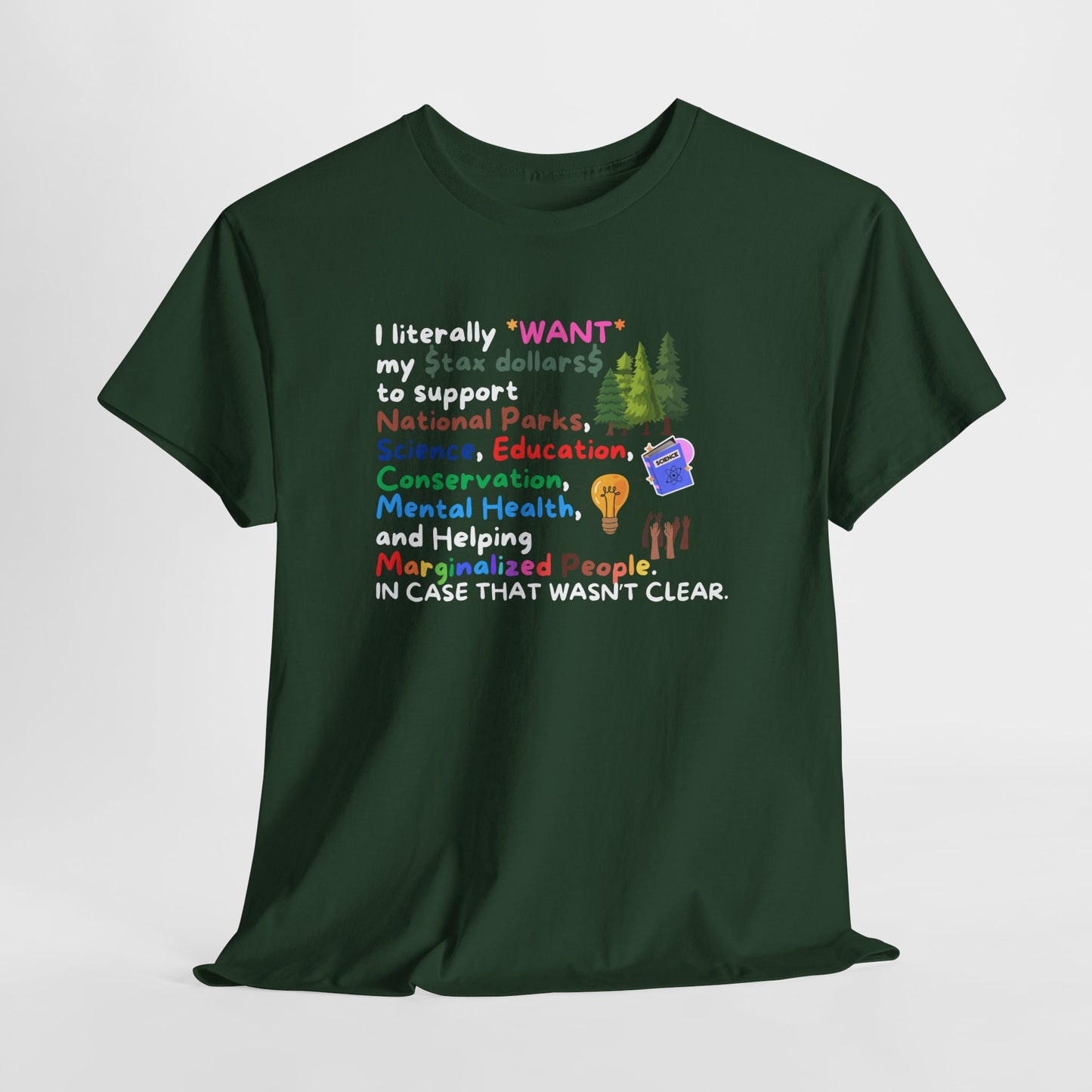 Supportive Unisex Heavy Cotton Tee - Eco & Mental Health Advocacy