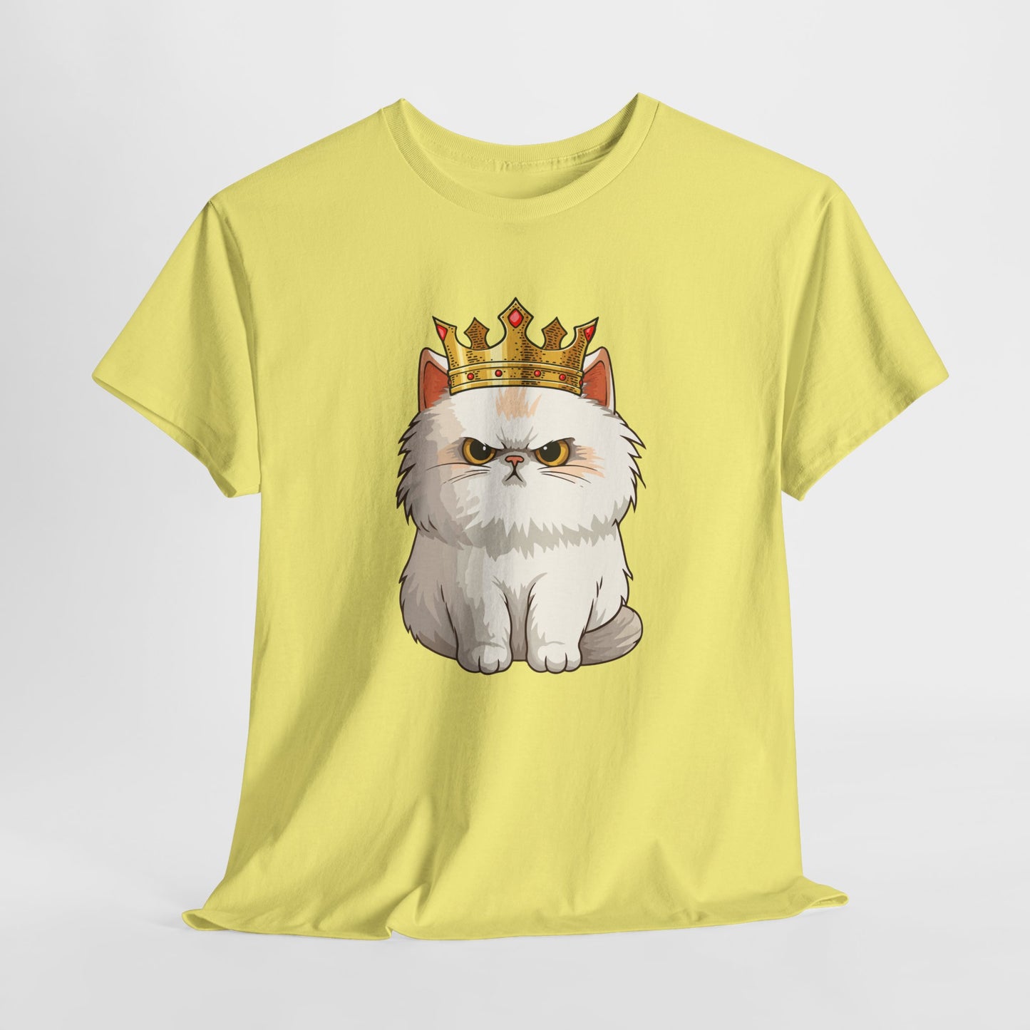 Royal Cat Unisex Heavy Cotton Tee - Perfect for Cat Lovers