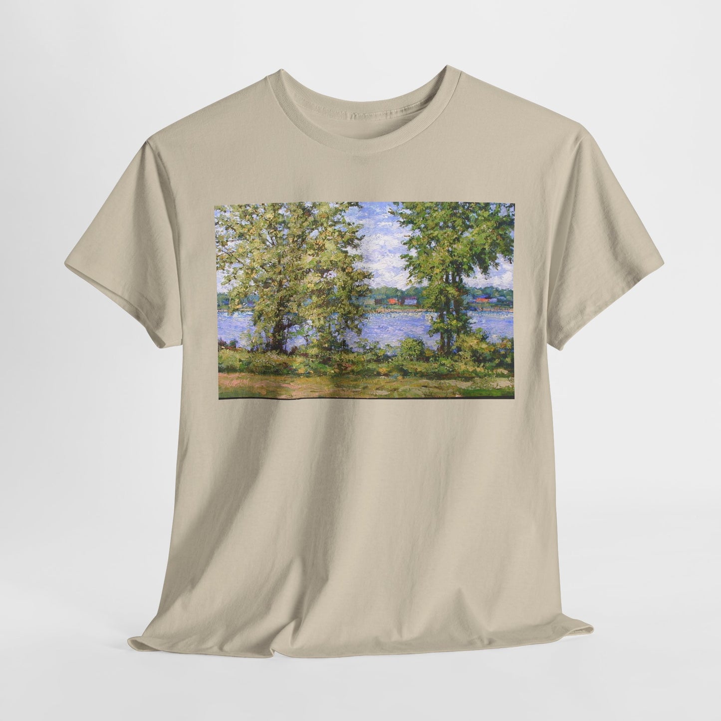 Stylish Unisex Heavy Cotton Tee with Nature Print - Perfect for Casual Wear and Outdoor Adventures