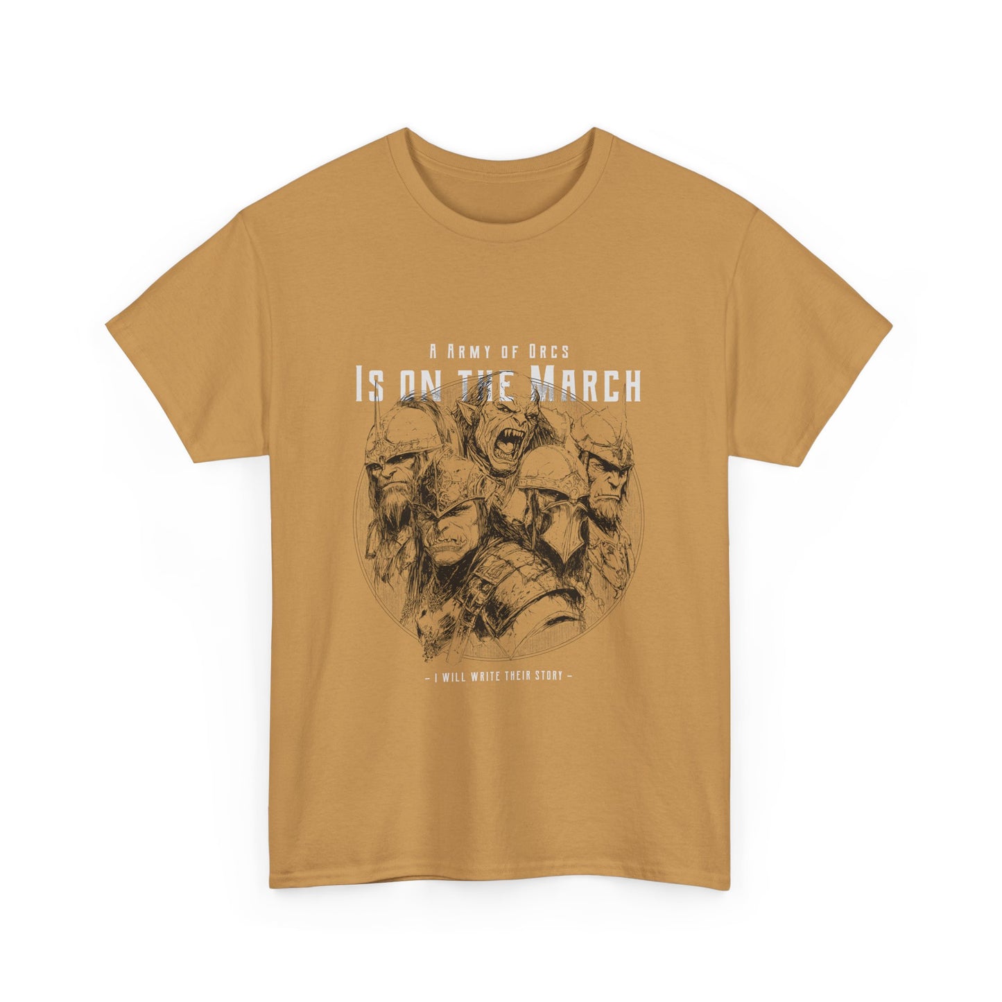 Unisex Heavy Cotton Tee - Fantasy Orc Graphic Tee for Adventure Novel Enthusiasts