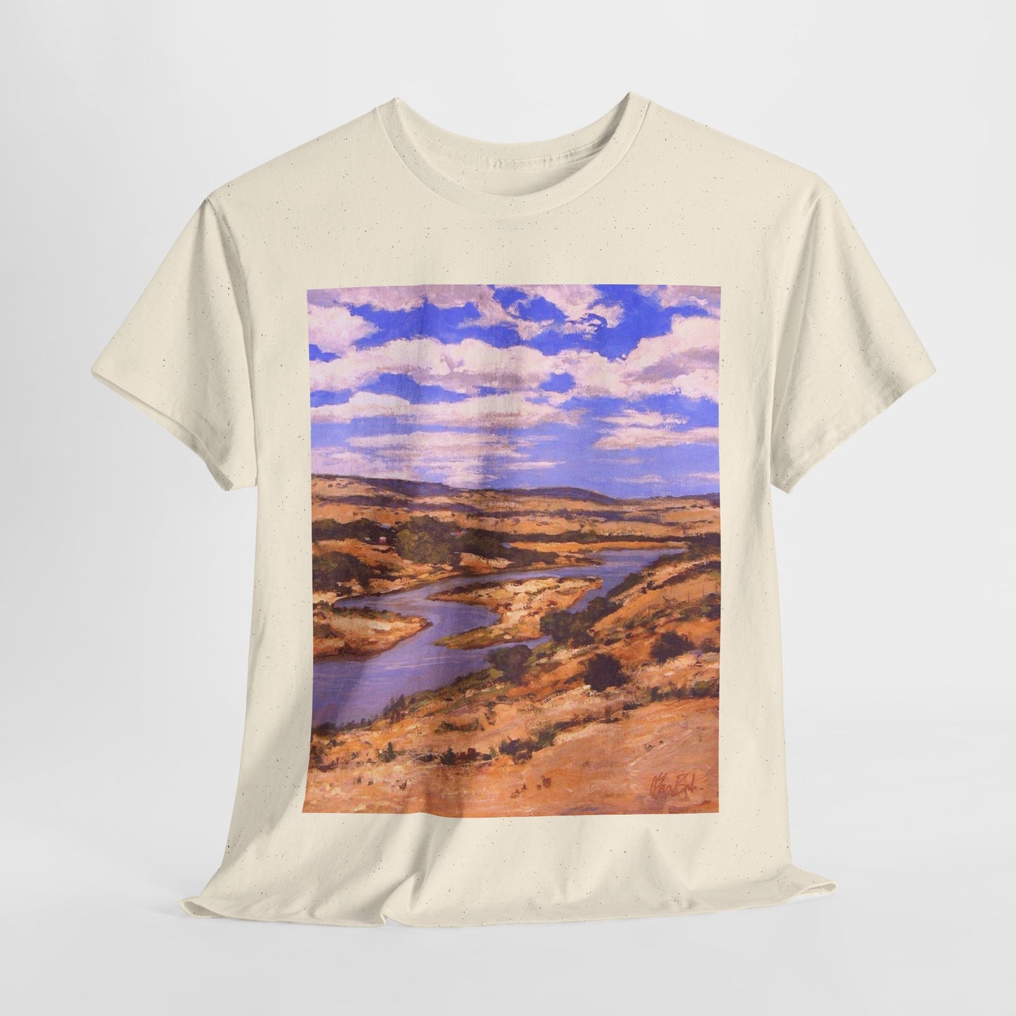 Serene Landscape Unisex Heavy Cotton Tee – Perfect for Nature Lovers