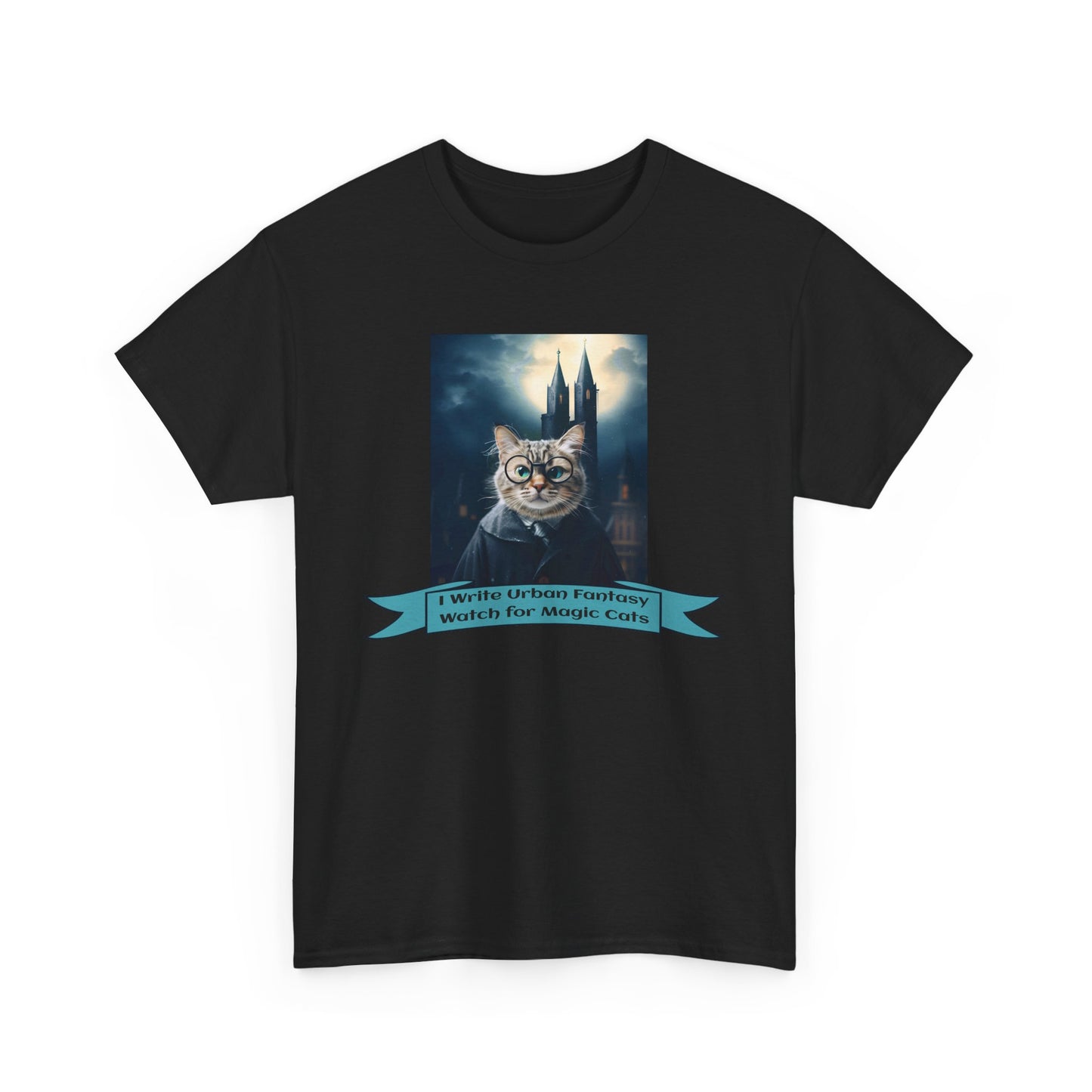 Magic Cats Unisex Heavy Cotton Tee - Whimsical Cat Design for Animal Lovers