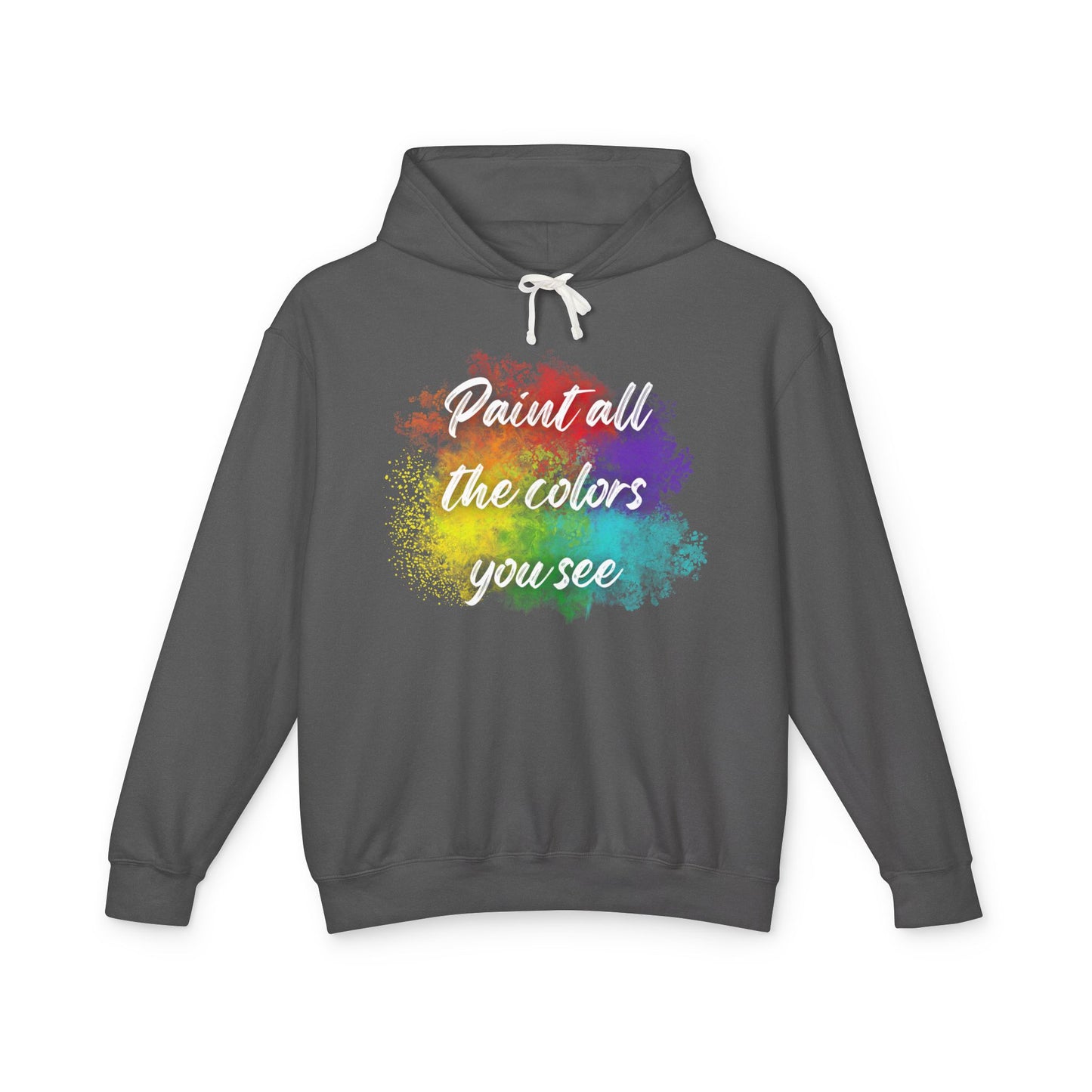 Colorful Artistic Hooded Sweatshirt - Inspirational Gift, Unisex Pullover, Cozy Layer for Art Lovers, Birthday, Casual Wear, Pastel Design