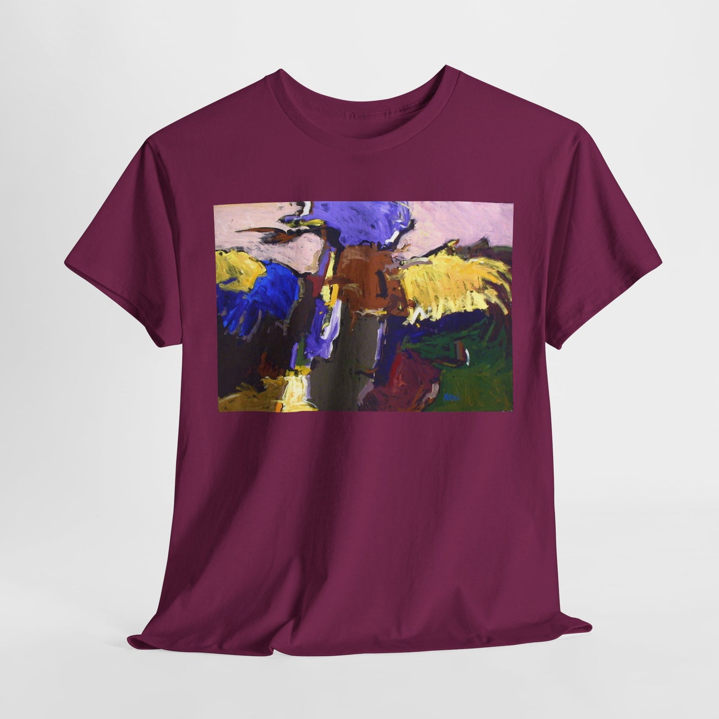 Abstract Art Unisex Heavy Cotton Tee - Unique Graphic T-Shirt for Art Lovers