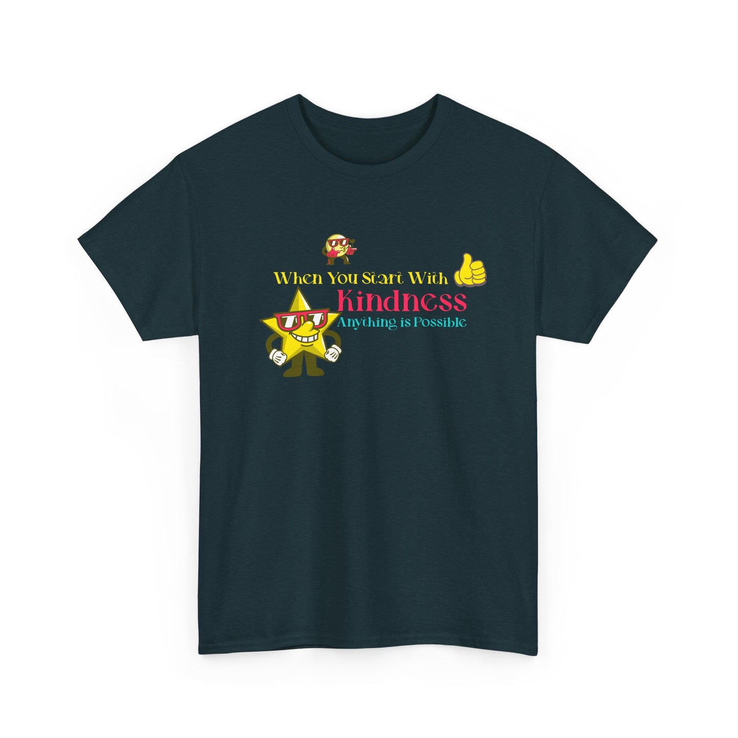 Kindness Matters Unisex Heavy Cotton Tee - Positive Message Tee for Everyday Inspiration