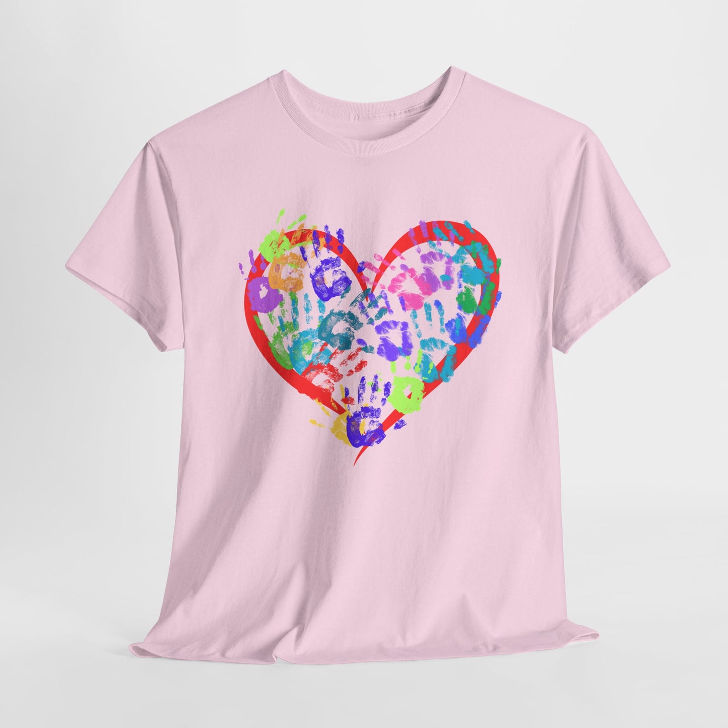 Colorful Heart Unisex Heavy Cotton Tee - Perfect for Valentine's Day & Everyday Love