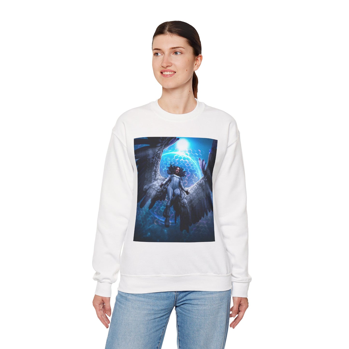 Dawn in Flight - Crewneck Sweatshirt, Cozy Unisex Apparel, Perfect Gift for Dreamers, Spiritual Comfort, Everyday Wear