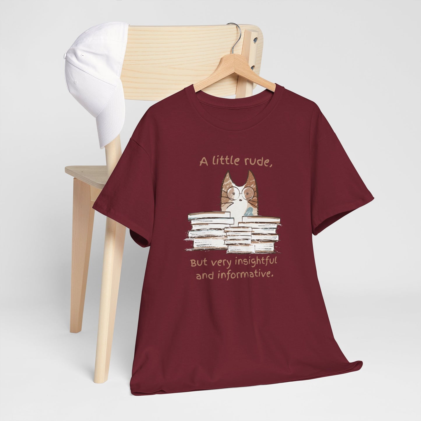 Insightful Rude Quote Tee, Unisex Cotton Tee, Quirky Book Lover Shirt, Funny Gift for Readers, Literary Humor Apparel