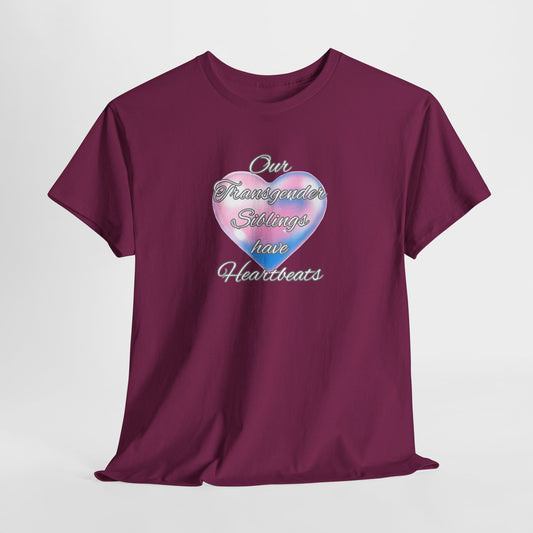 Heartbeats Unisex Heavy Cotton Tee - Pride Apparel for LGBTQ+ Acceptance