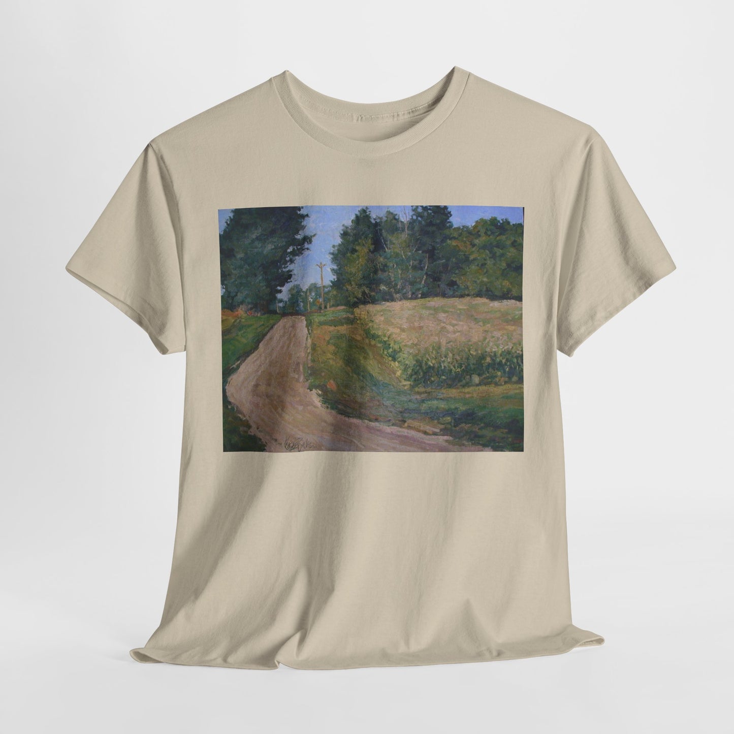 Scenic Landscape Unisex Heavy Cotton Tee - Vintage Nature Vibe