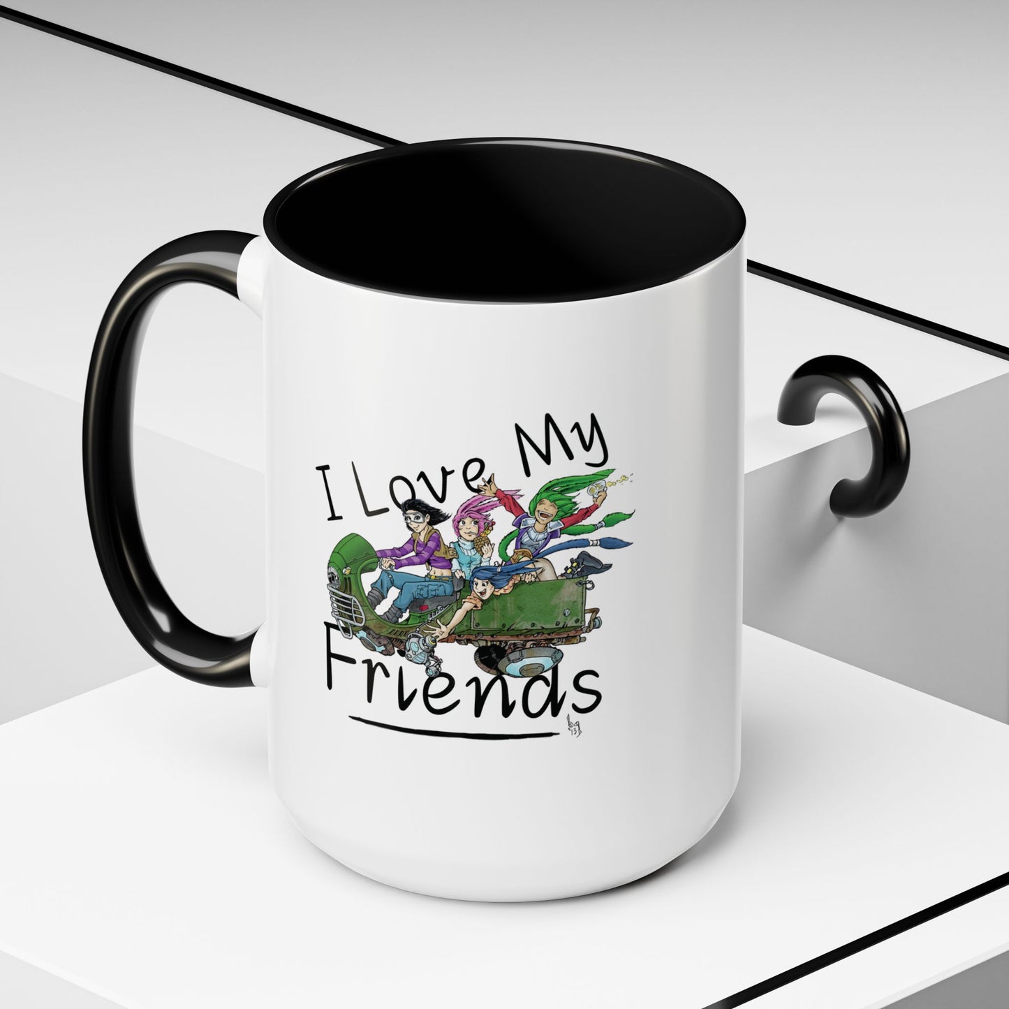 Mug - I Love My Friends Featuring Art by Bryon Gibson