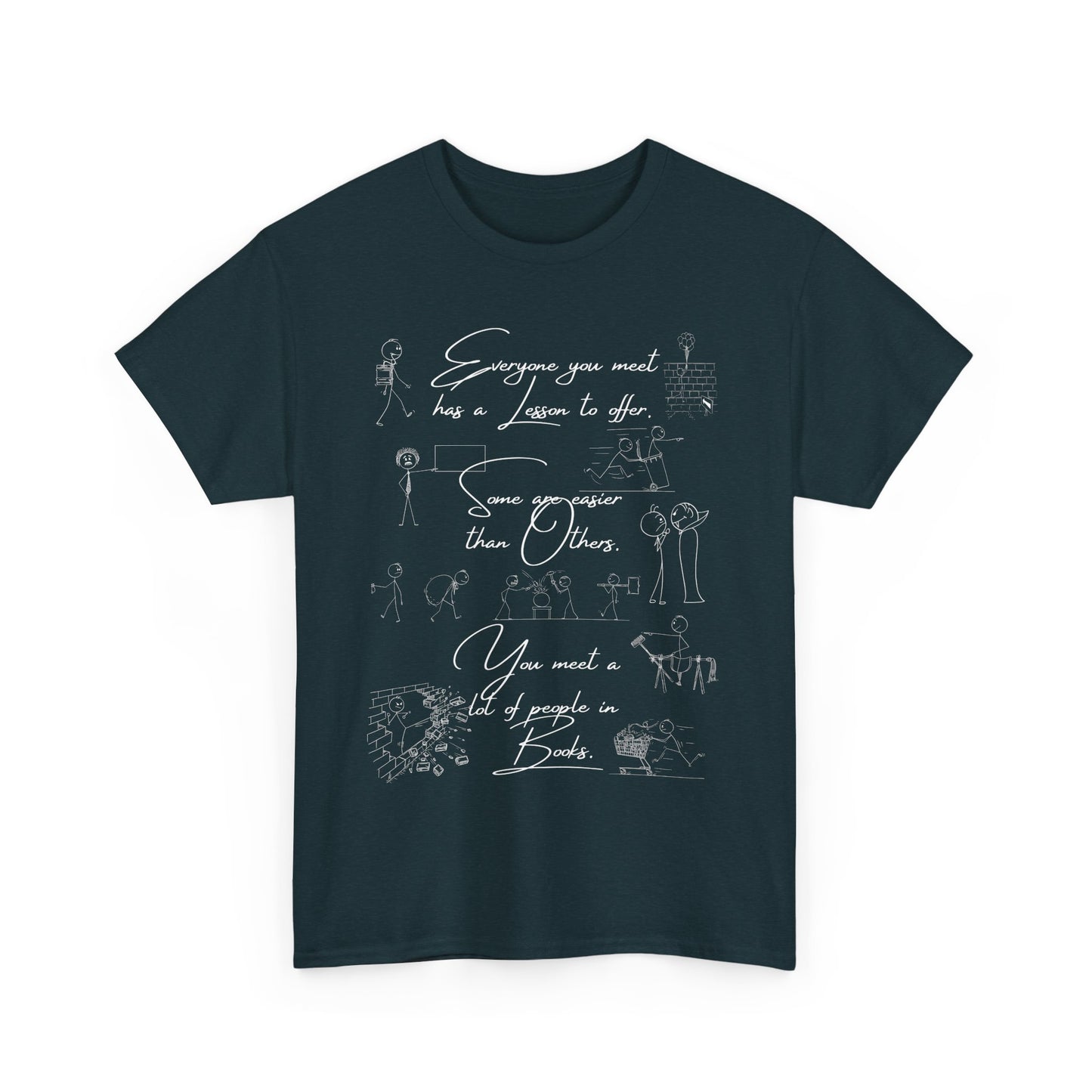 Inspirational Unisex Heavy Cotton Tee - 'Everyone You Meet Has a Story'