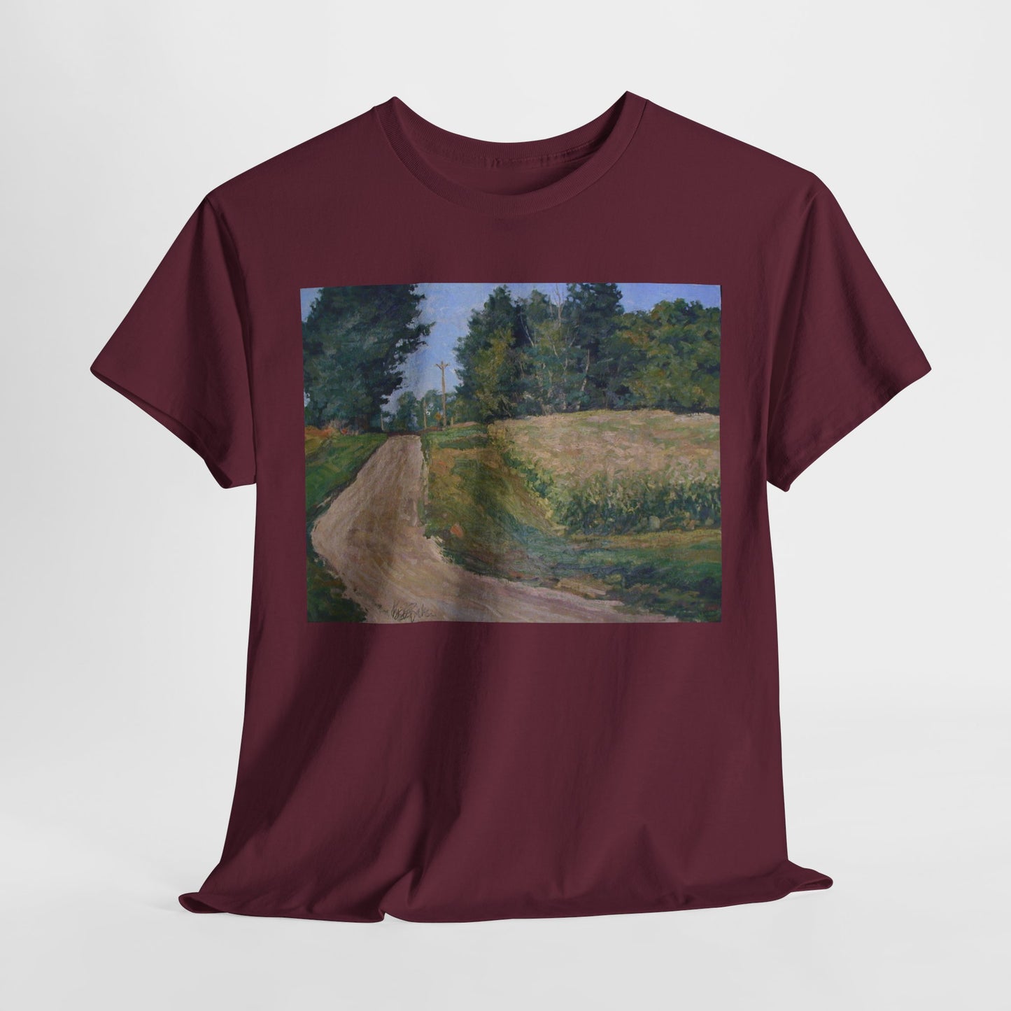 Scenic Landscape Unisex Heavy Cotton Tee - Vintage Nature Vibe