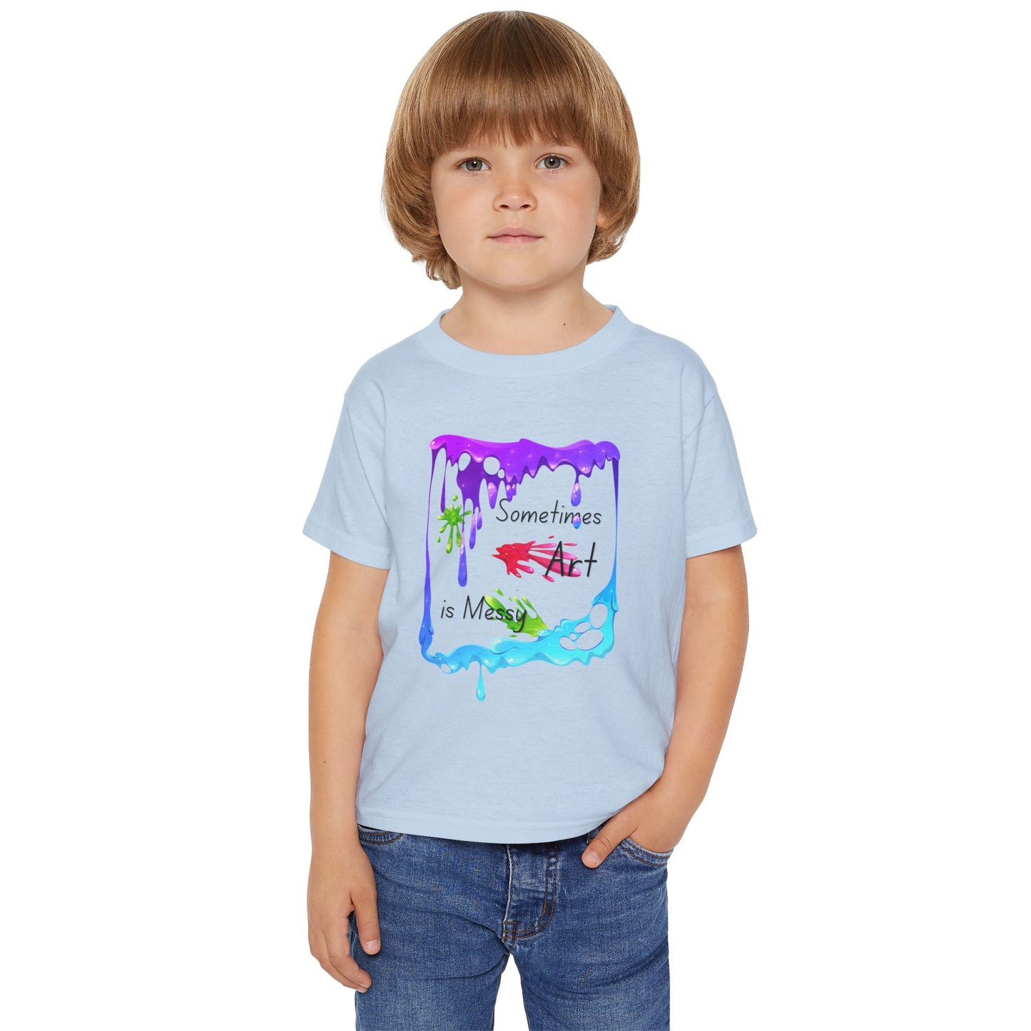 Toddler T-shirt - Sometimes art is messy