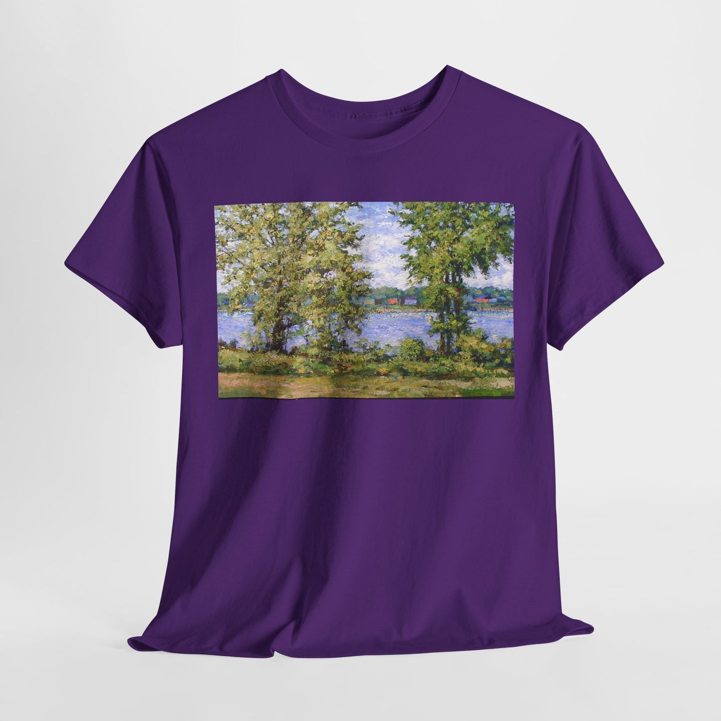 Stylish Unisex Heavy Cotton Tee with Nature Print - Perfect for Casual Wear and Outdoor Adventures