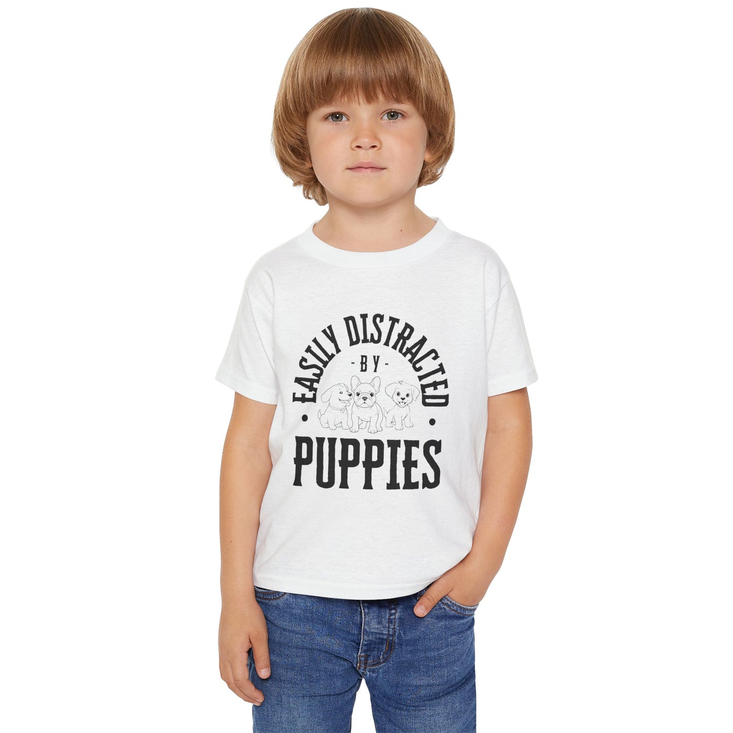 Toddler T-shirt Easily Distracted by Puppies