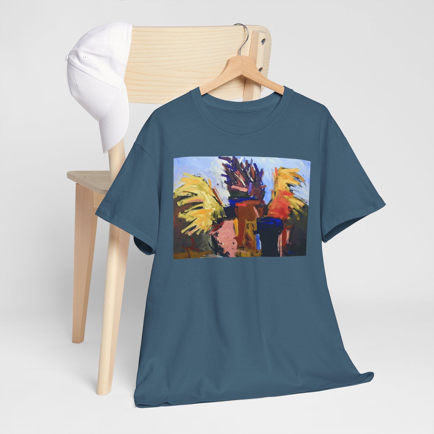 Artistic Unisex Heavy Cotton Tee – Vibrant Colorful Design for Creative Souls