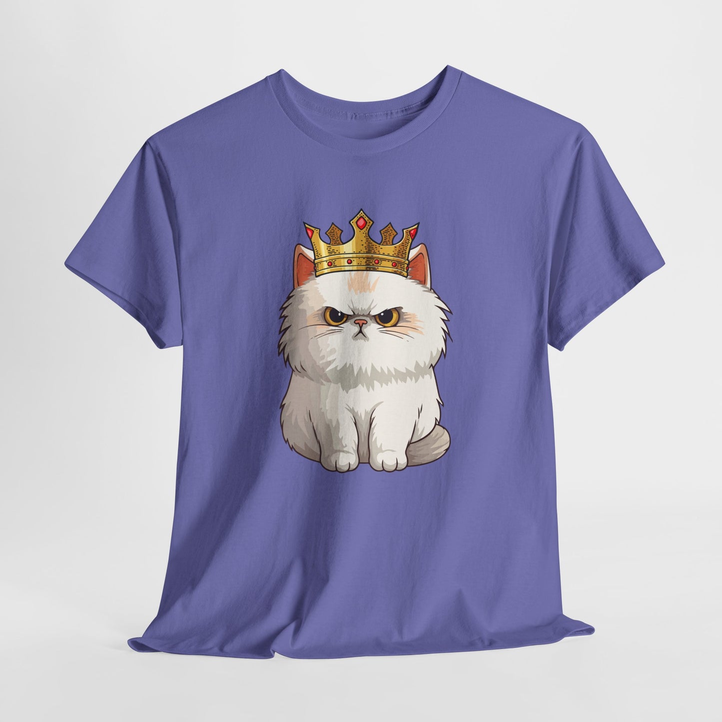 Royal Cat Unisex Heavy Cotton Tee - Perfect for Cat Lovers