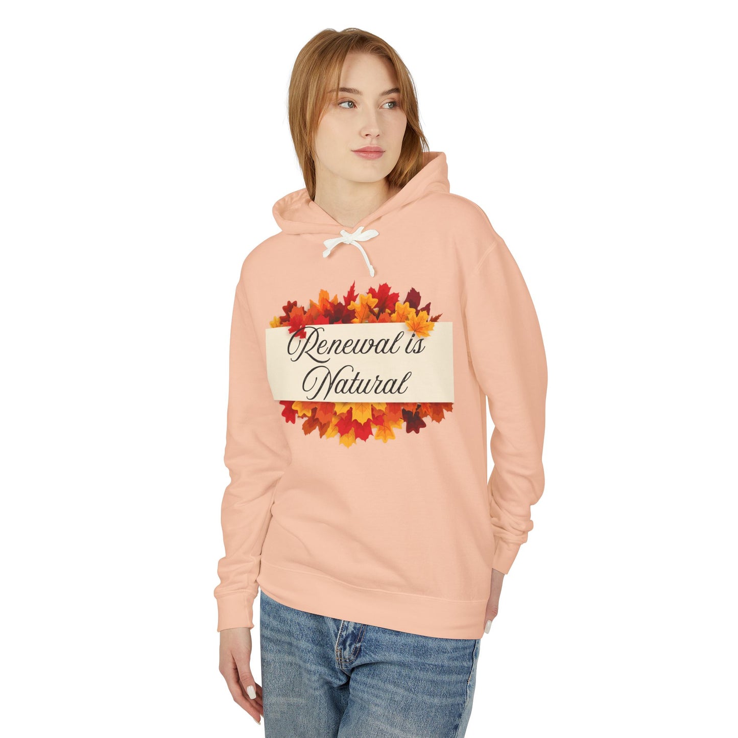 Autumn-Inspired Unisex Lightweight Hooded Sweatshirt, Cozy Fall Apparel, Perfect for Harvest Festivals, Relaxed Style, Gift Idea