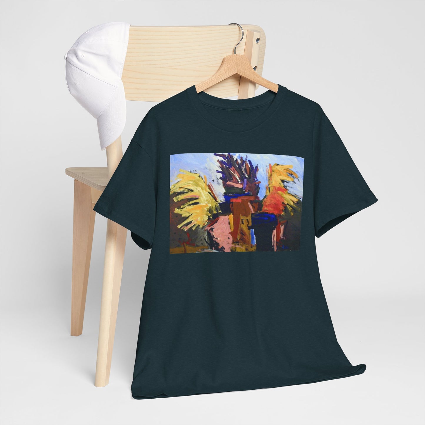 Artistic Unisex Heavy Cotton Tee – Vibrant Colorful Design for Creative Souls