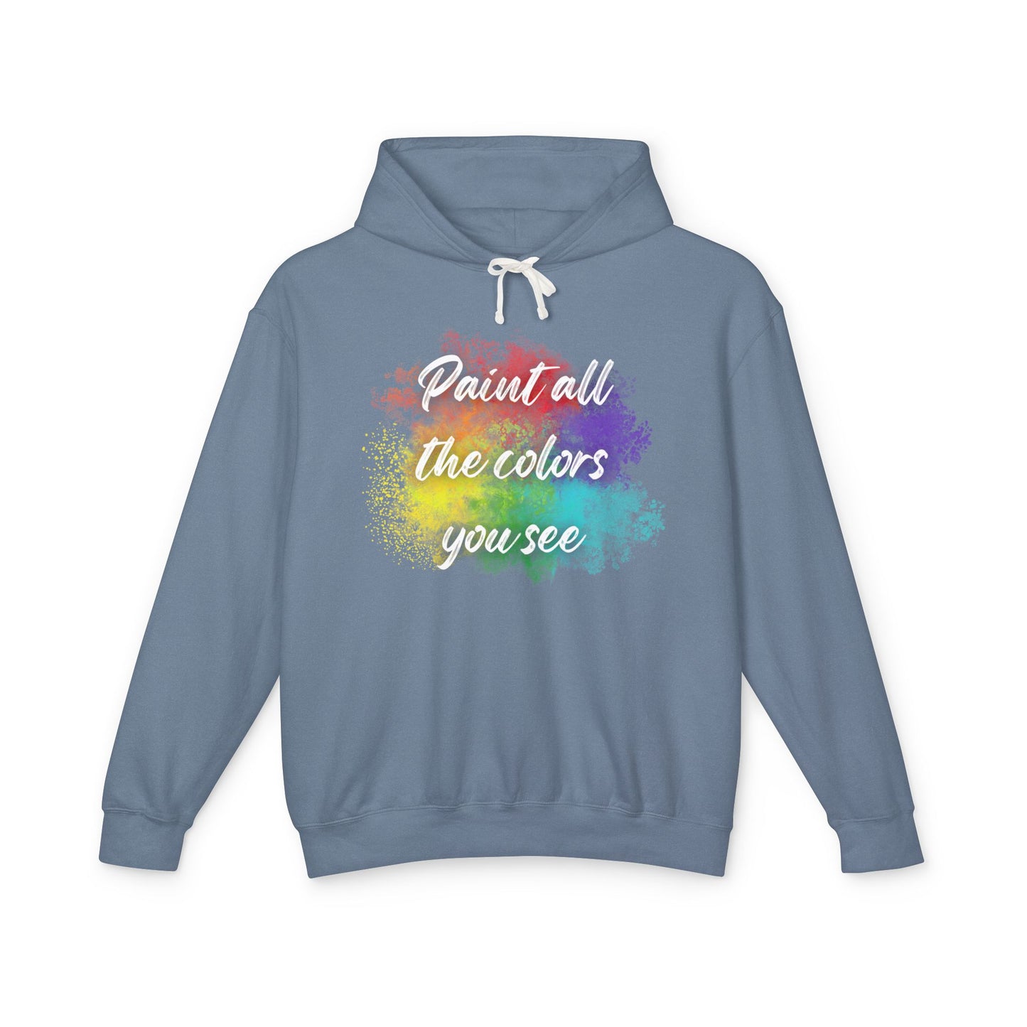 Colorful Artistic Hooded Sweatshirt - Inspirational Gift, Unisex Pullover, Cozy Layer for Art Lovers, Birthday, Casual Wear, Pastel Design