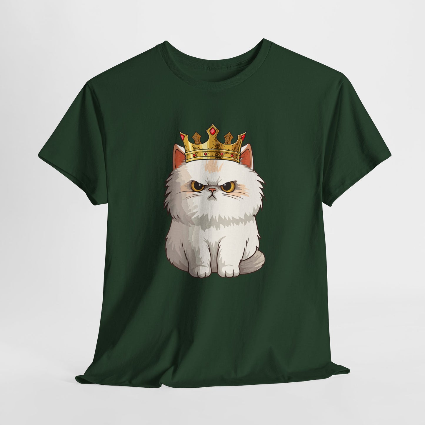 Royal Cat Unisex Heavy Cotton Tee - Perfect for Cat Lovers