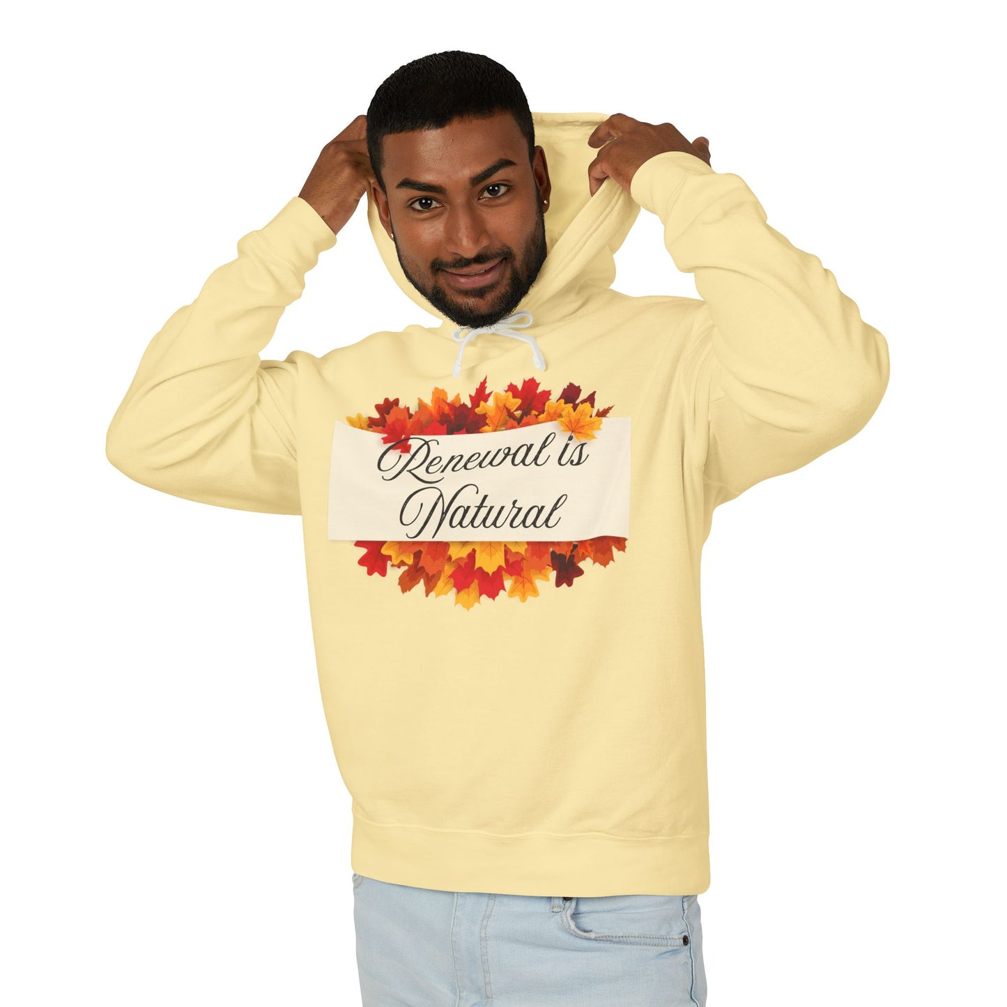Autumn-Inspired Unisex Lightweight Hooded Sweatshirt, Cozy Fall Apparel, Perfect for Harvest Festivals, Relaxed Style, Gift Idea