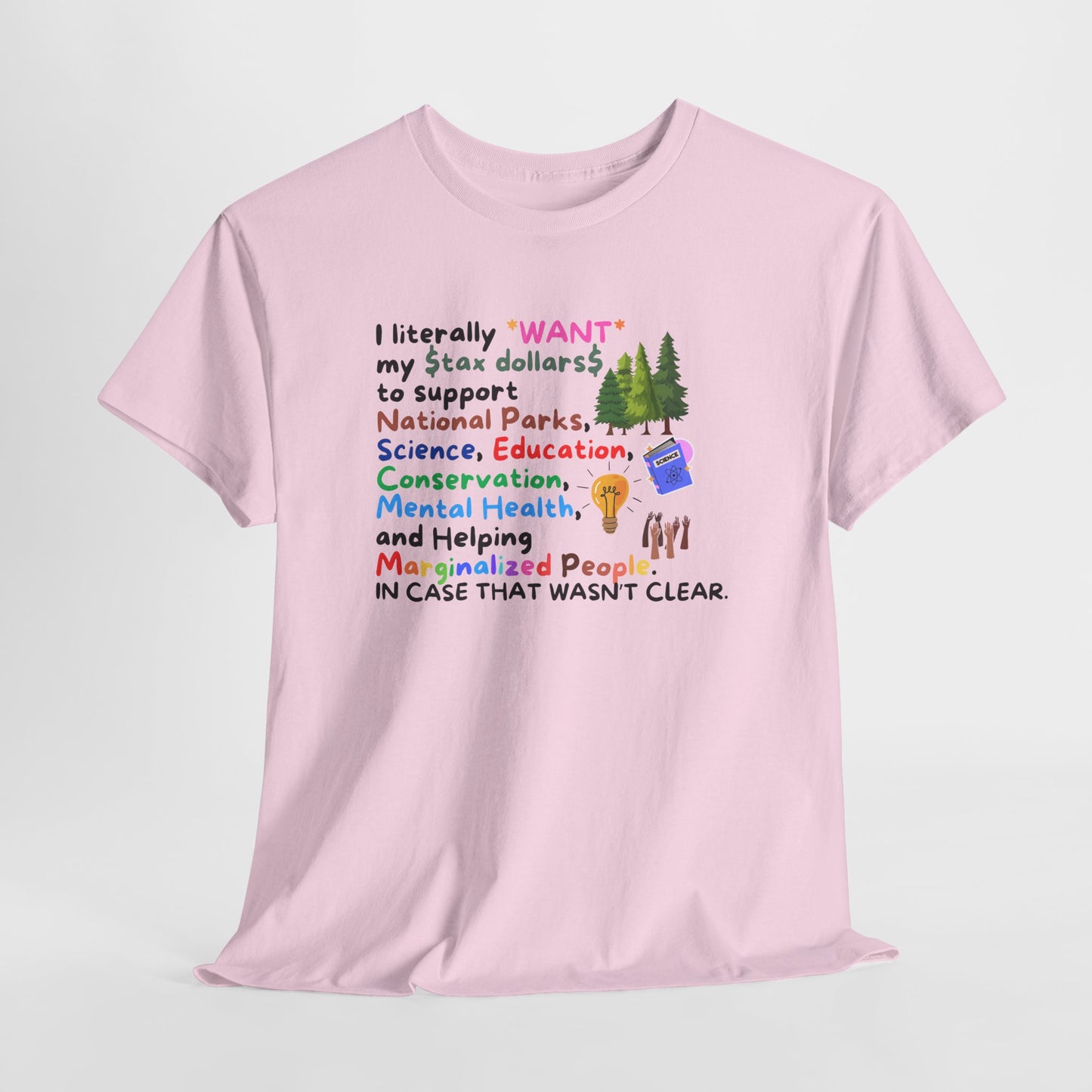 Supportive Message Unisex Heavy Cotton Tee - Conservation & Mental Health Awareness