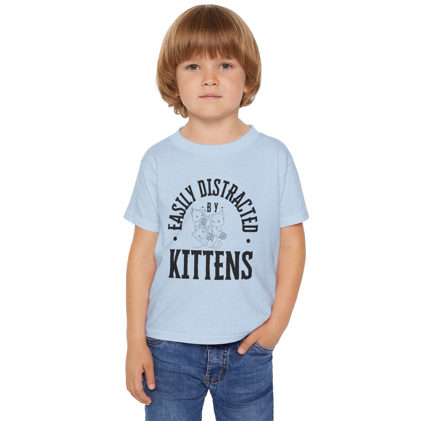 Toddler T-shirt - Easily Distracted by Kittens Design
