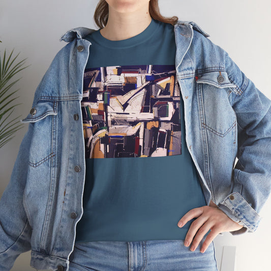 Abstract Art Unisex Heavy Cotton Tee - Casual Wear for Creative Souls