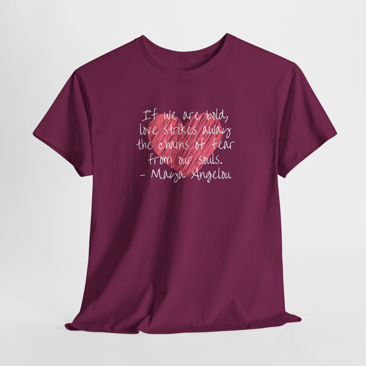 Inspirational Quote Unisex Heavy Cotton Tee - Love for Humanity