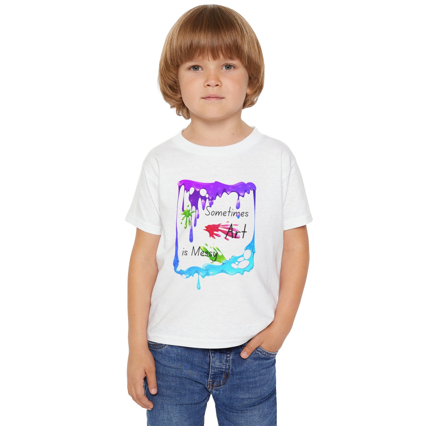 Toddler T-shirt - Sometimes art is messy