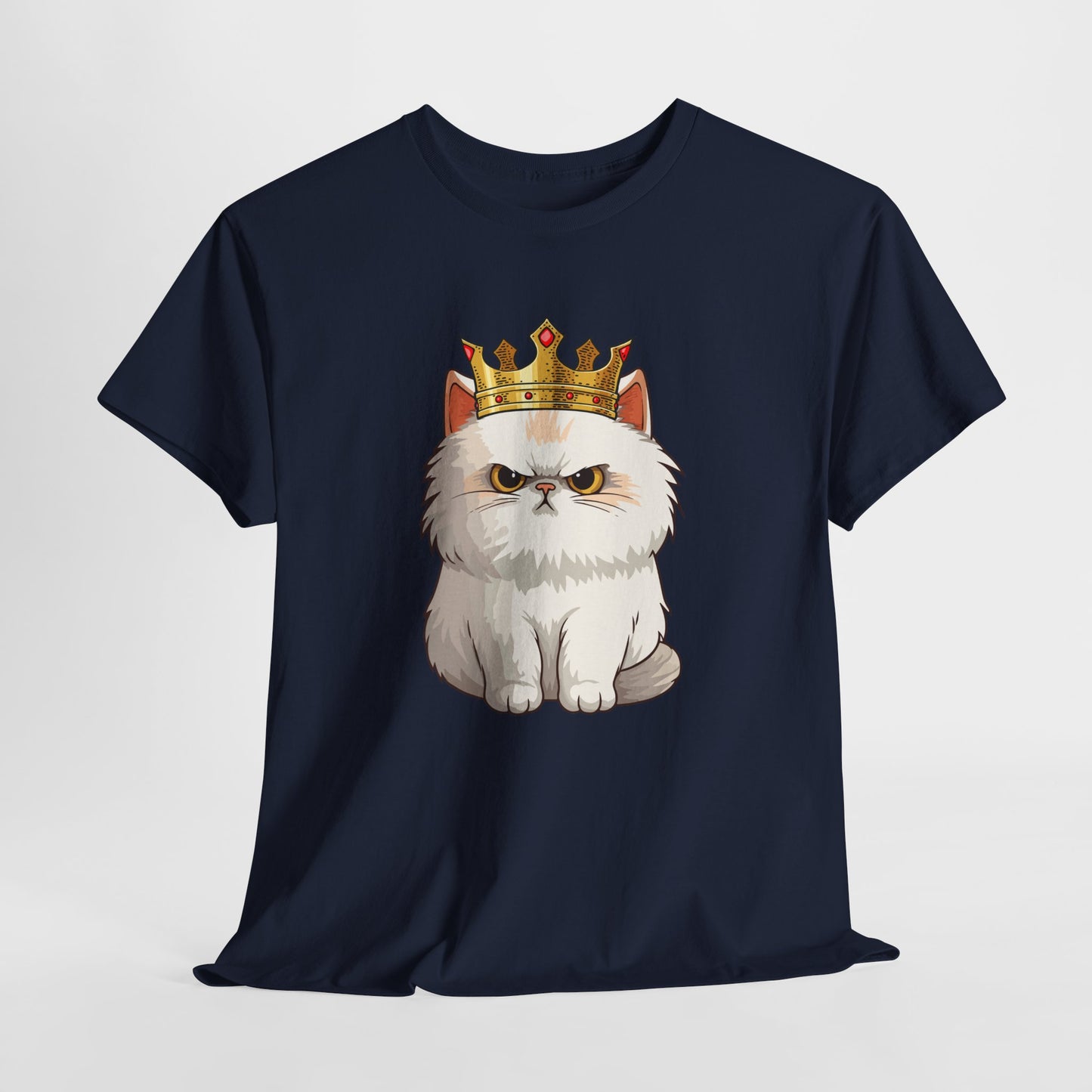 Royal Cat Unisex Heavy Cotton Tee - Perfect for Cat Lovers