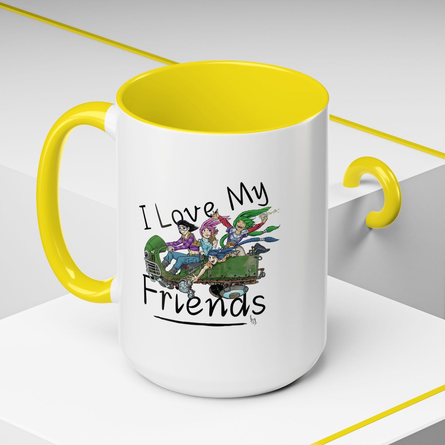 Mug - I Love My Friends Featuring Art by Bryon Gibson