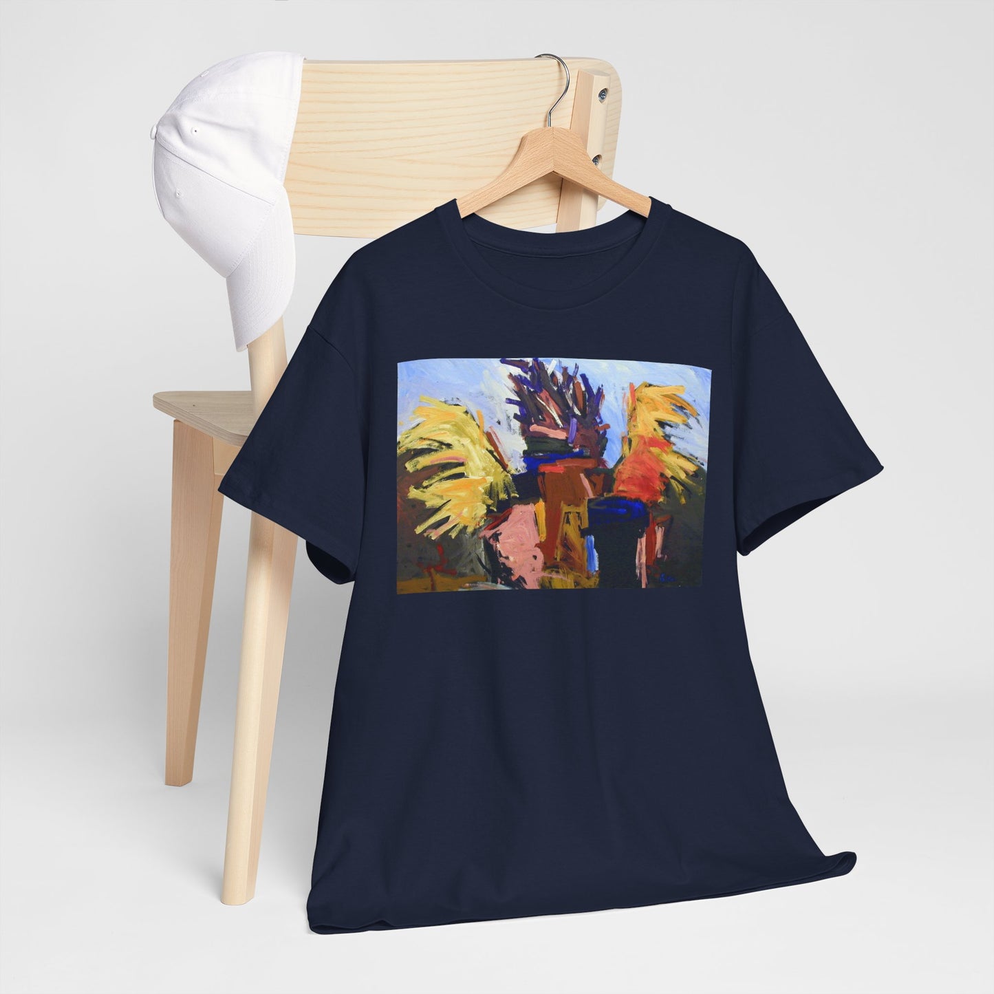Artistic Unisex Heavy Cotton Tee – Vibrant Colorful Design for Creative Souls