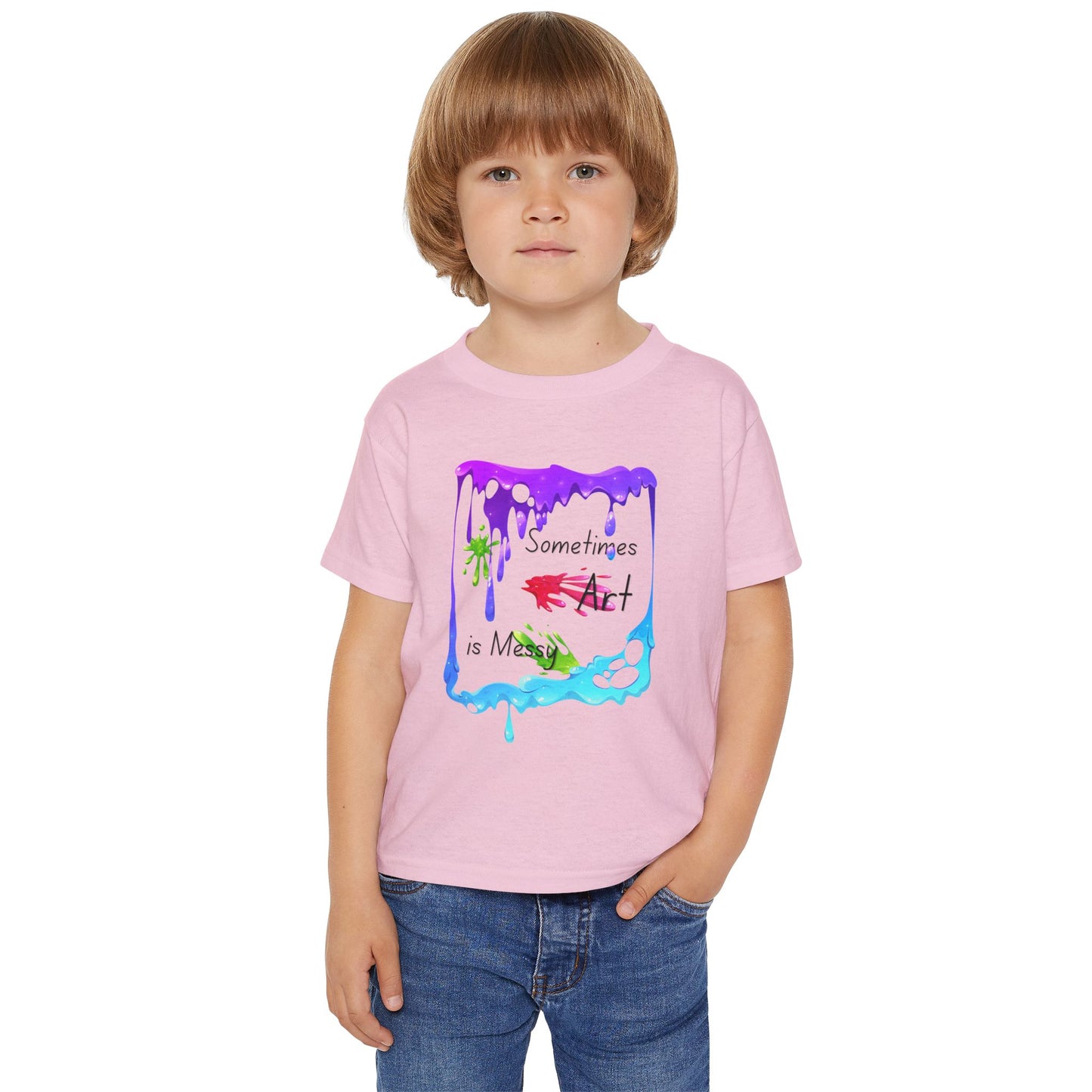Toddler T-shirt - Sometimes art is messy