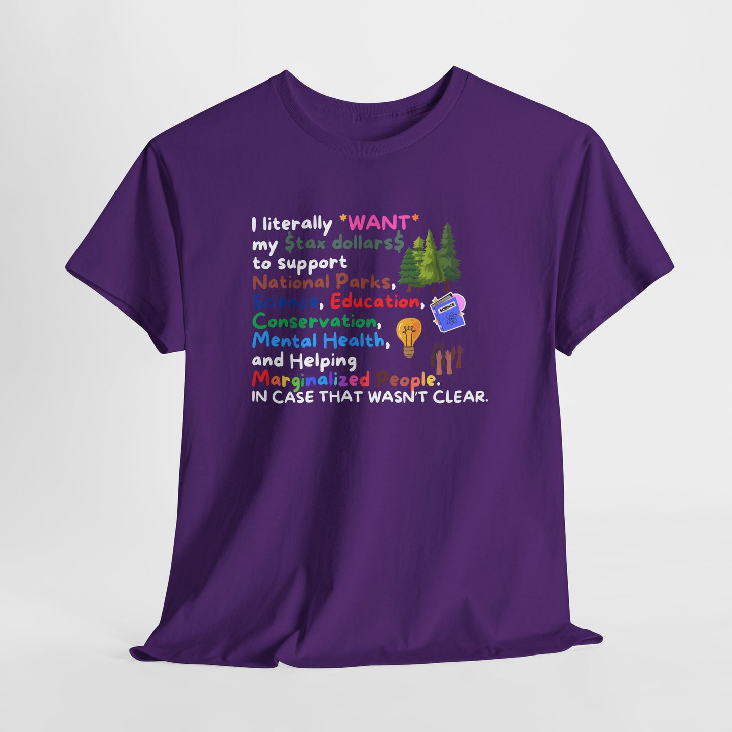 Supportive Unisex Heavy Cotton Tee - Eco & Mental Health Advocacy