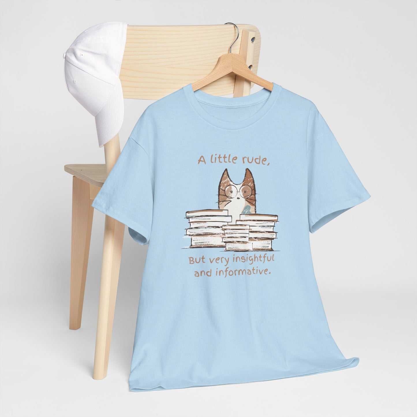 Insightful Rude Quote Tee, Unisex Cotton Tee, Quirky Book Lover Shirt, Funny Gift for Readers, Literary Humor Apparel