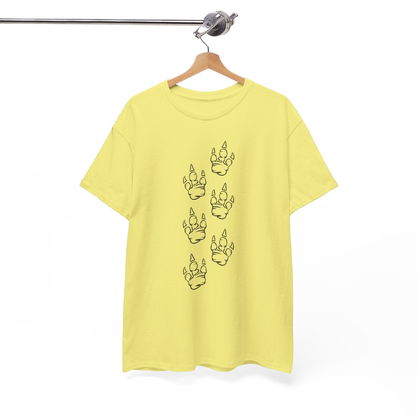 Creative Unisex Heavy Cotton Tee with Playful Dinosaur Print Design
